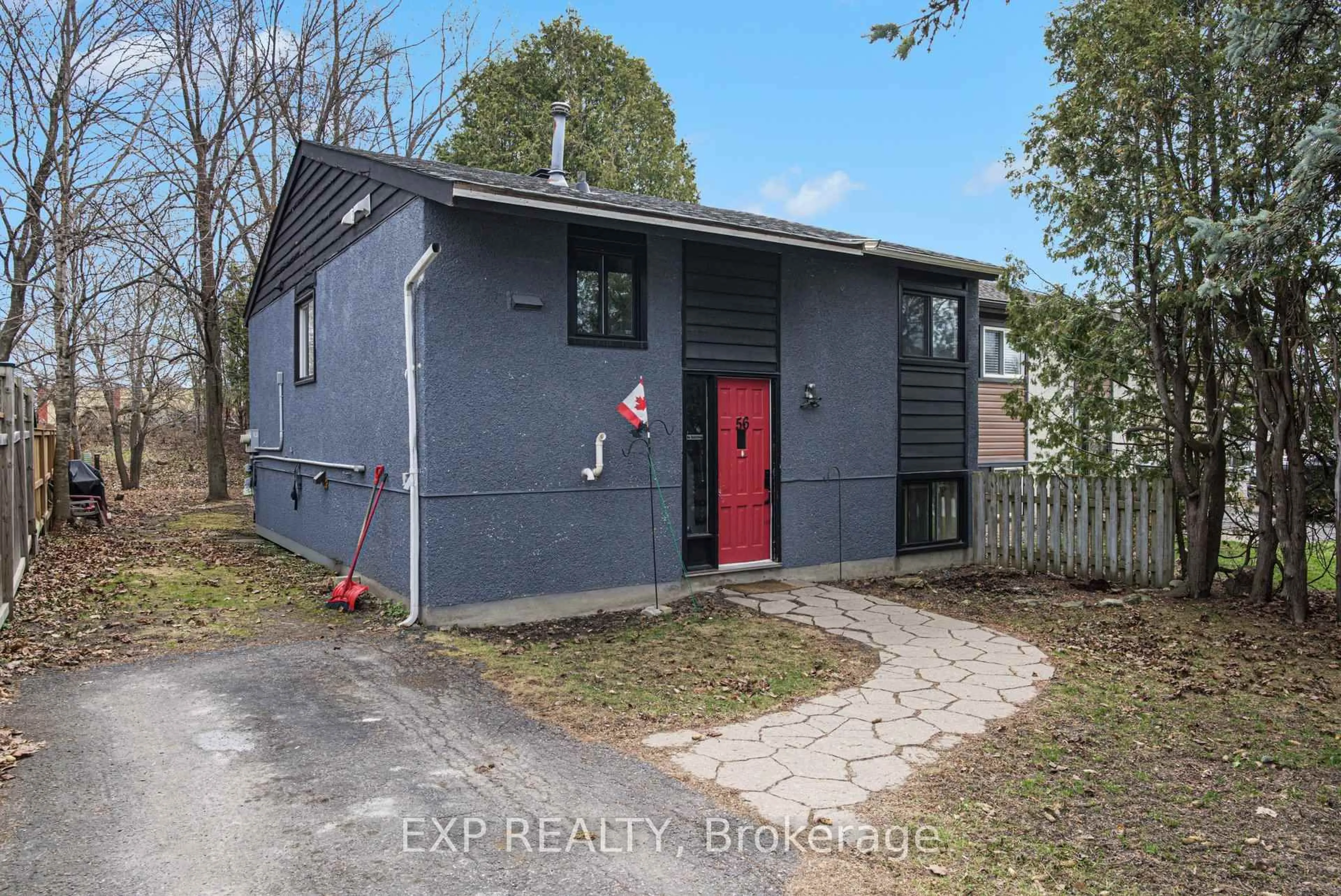 Home with vinyl exterior material, street for 56 Glamorgan Dr, Ottawa Ontario K2L 1R4