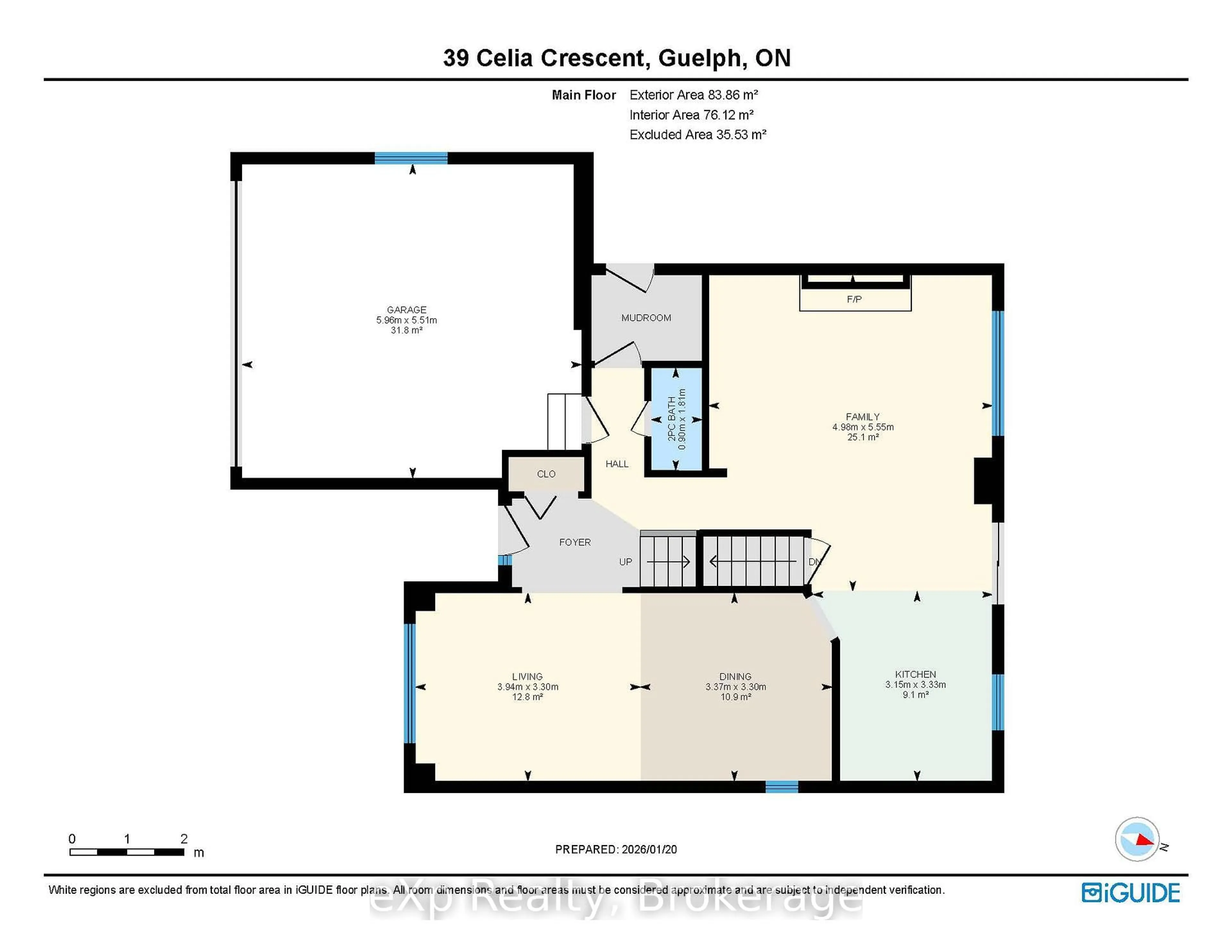 Floor plan for 39 Celia Cres, Guelph Ontario N1G 4R4