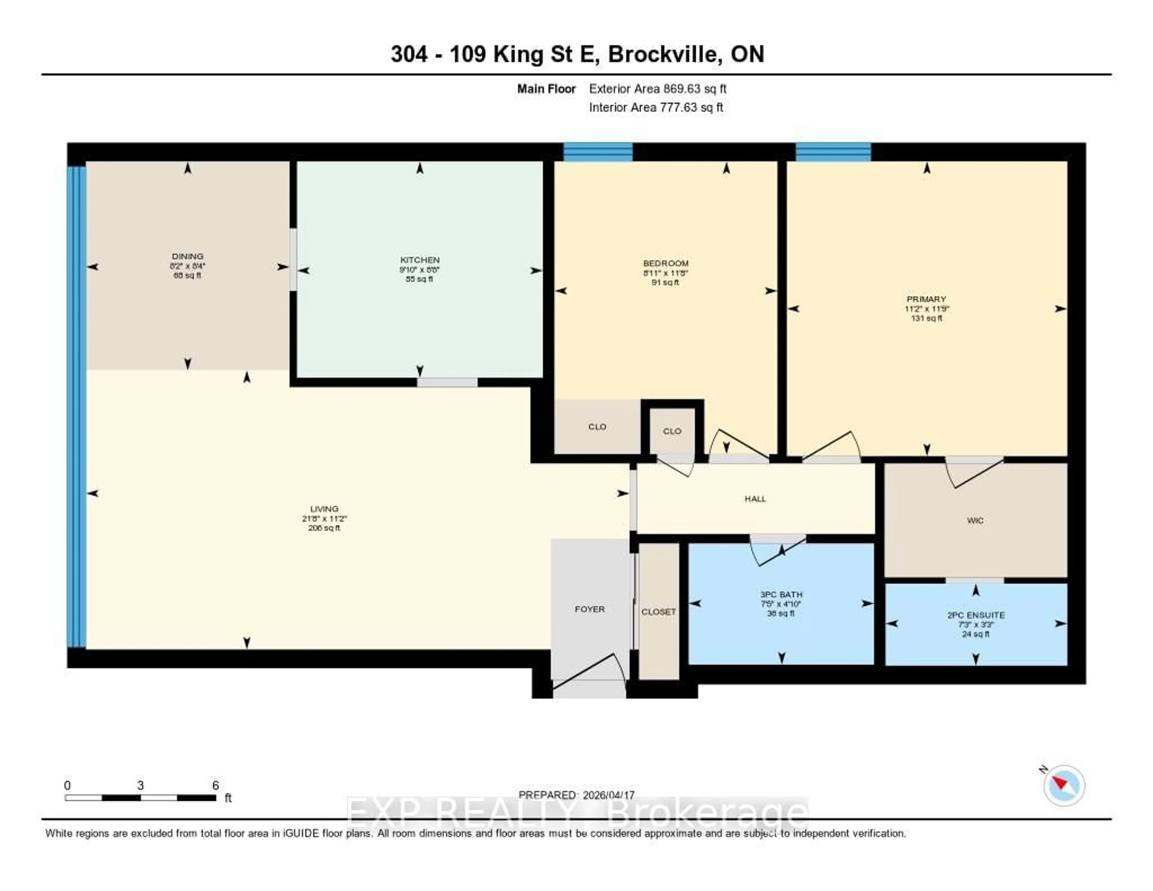 Floor plan for 109 King St #304, Brockville Ontario K6V 1B8