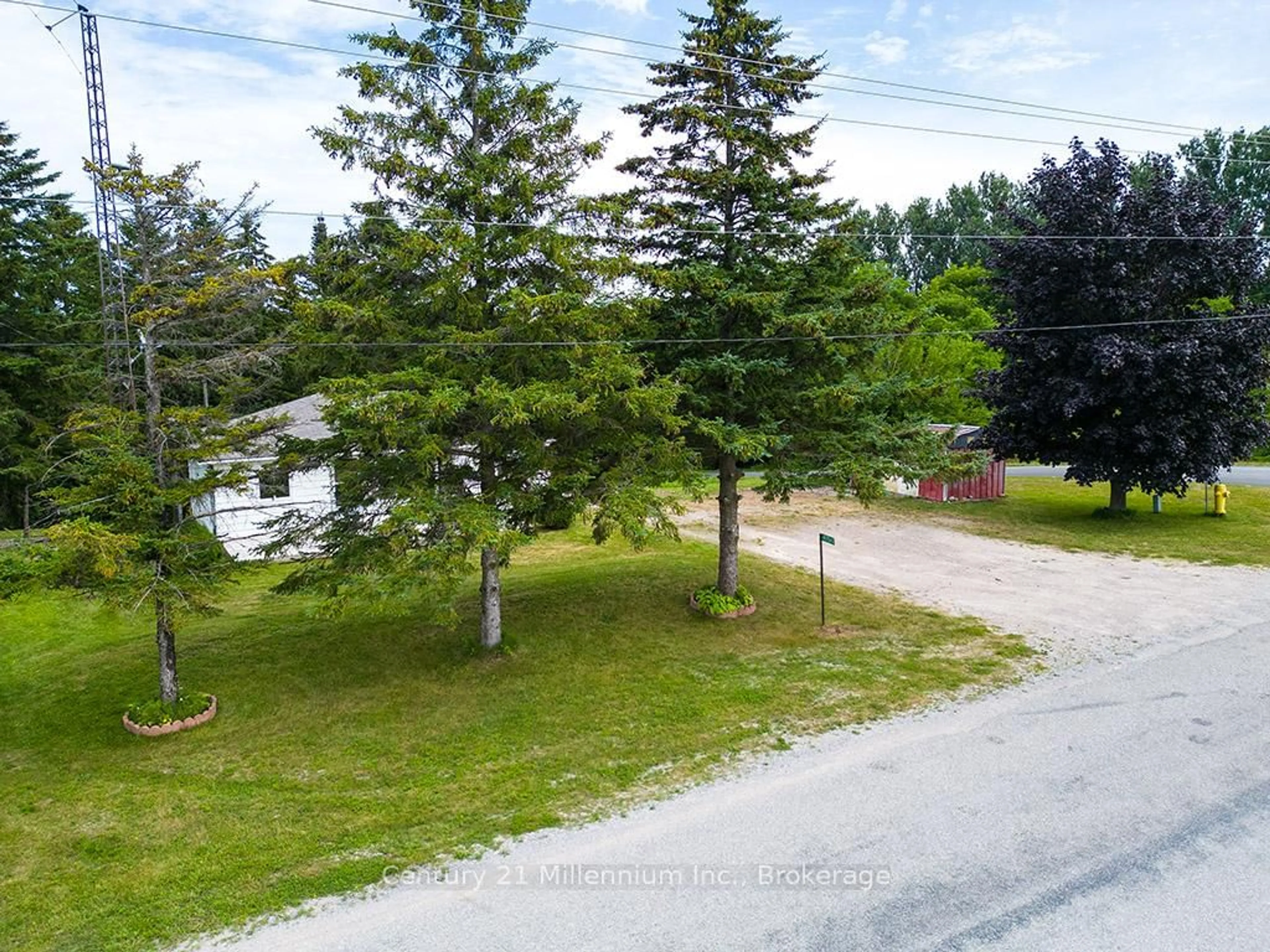 A pic from outside/outdoor area/front of a property/back of a property/a pic from drone, forest/trees view for 417047 Tenth Line, Blue Mountains Ontario N0H 1J0