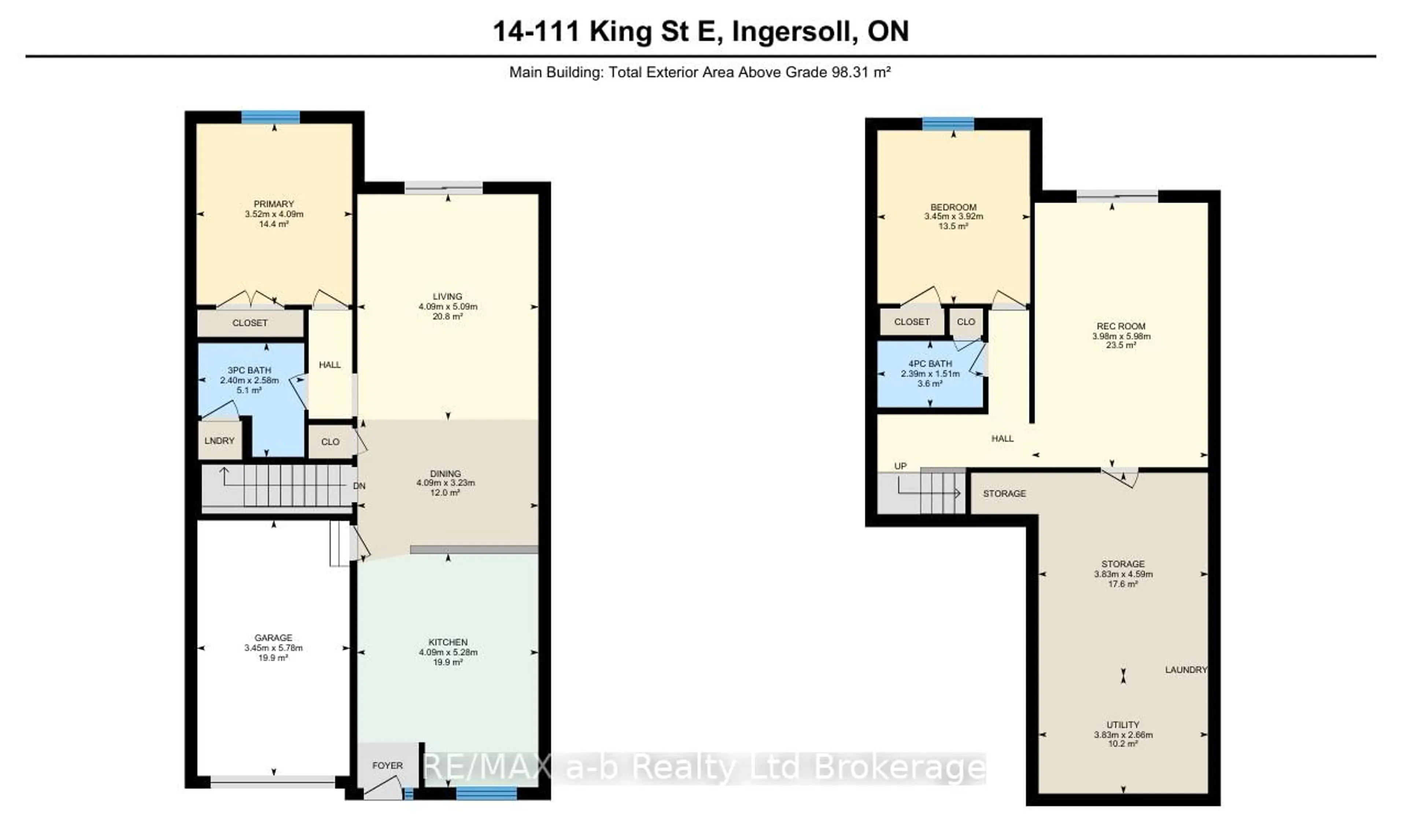 Floor plan for 111 King Street East, Unit 14 St, Ingersoll Ontario N5C 1G8