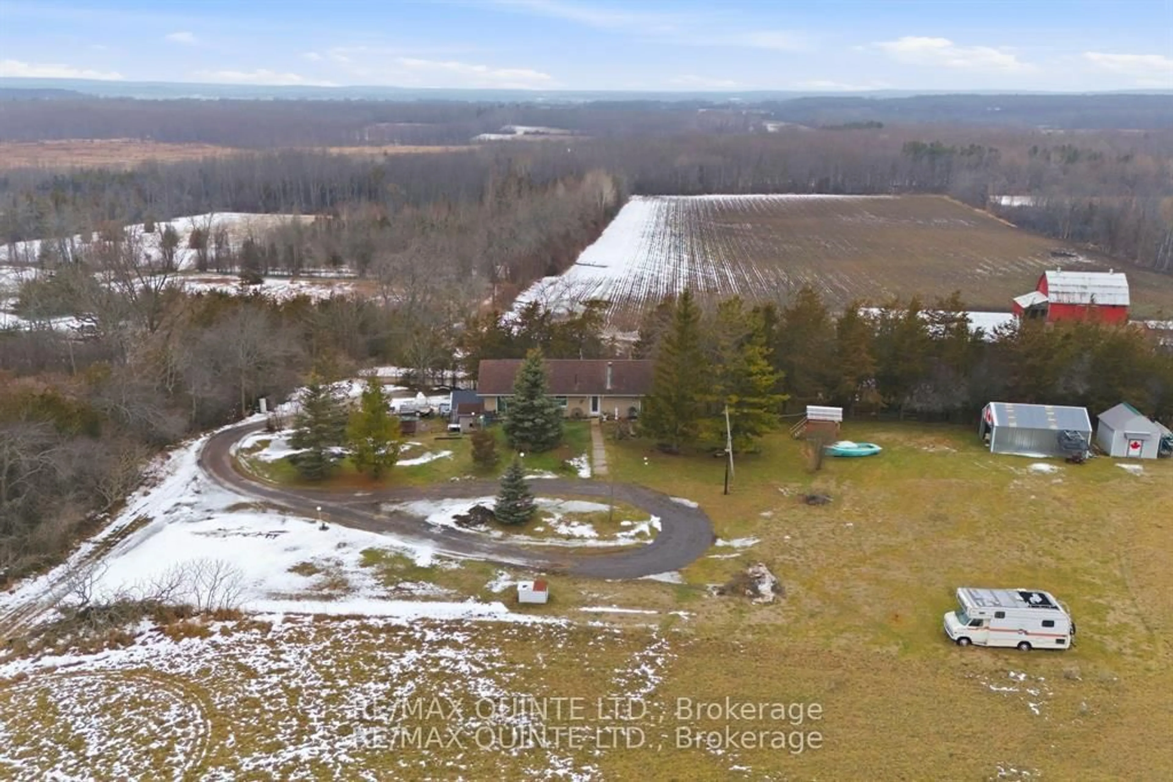A pic from outside/outdoor area/front of a property/back of a property/a pic from drone, unknown for 1809 Victoria Rd, Prince Edward County Ontario K0K 1L0