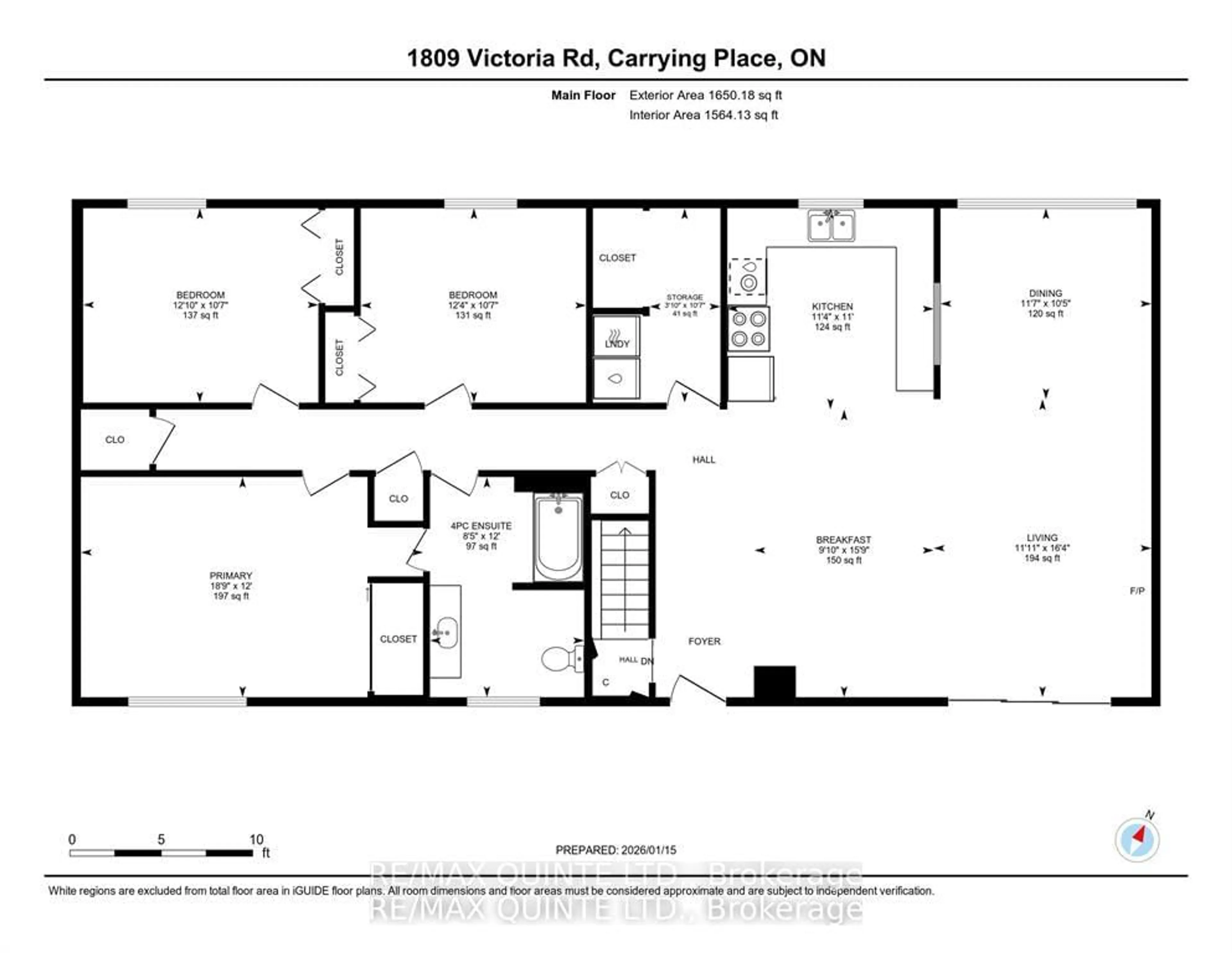 Floor plan for 1809 Victoria Rd, Prince Edward County Ontario K0K 1L0