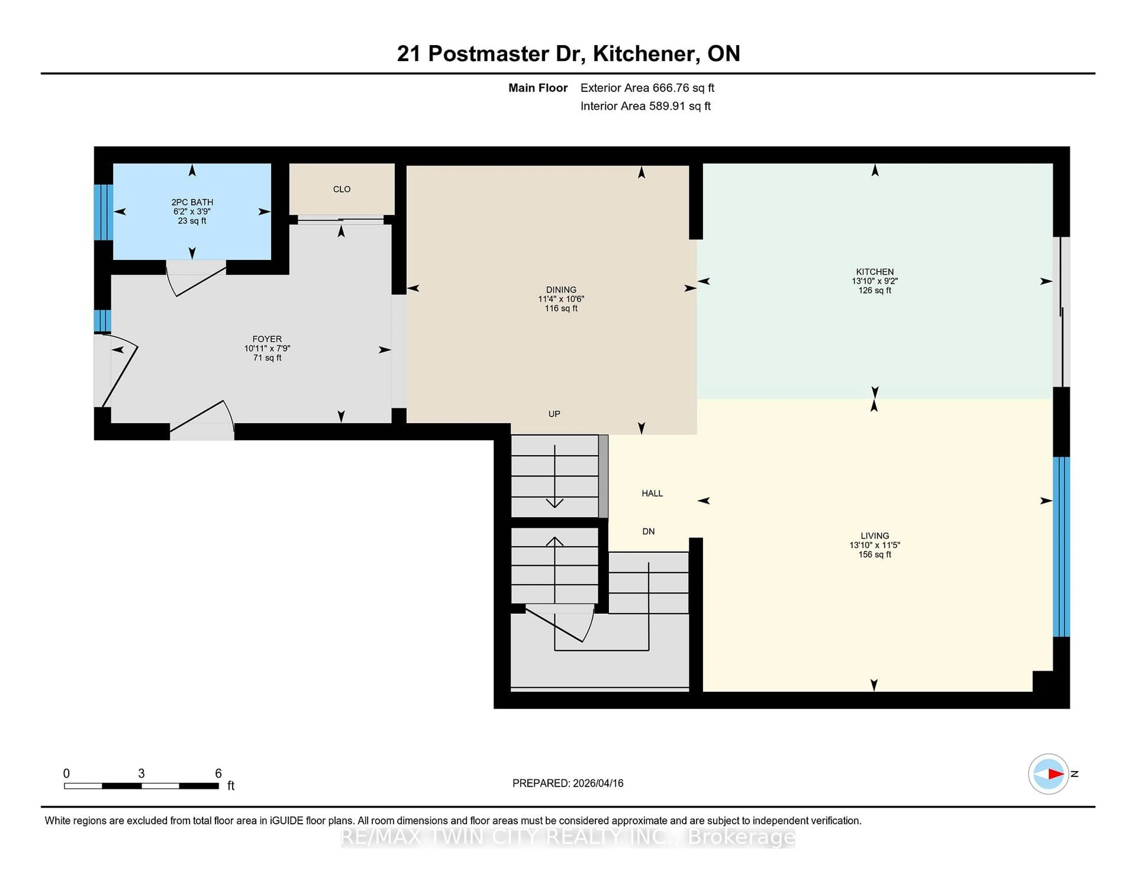 Floor plan for 21 POSTMASTER Dr, Kitchener Ontario N2R 0J2