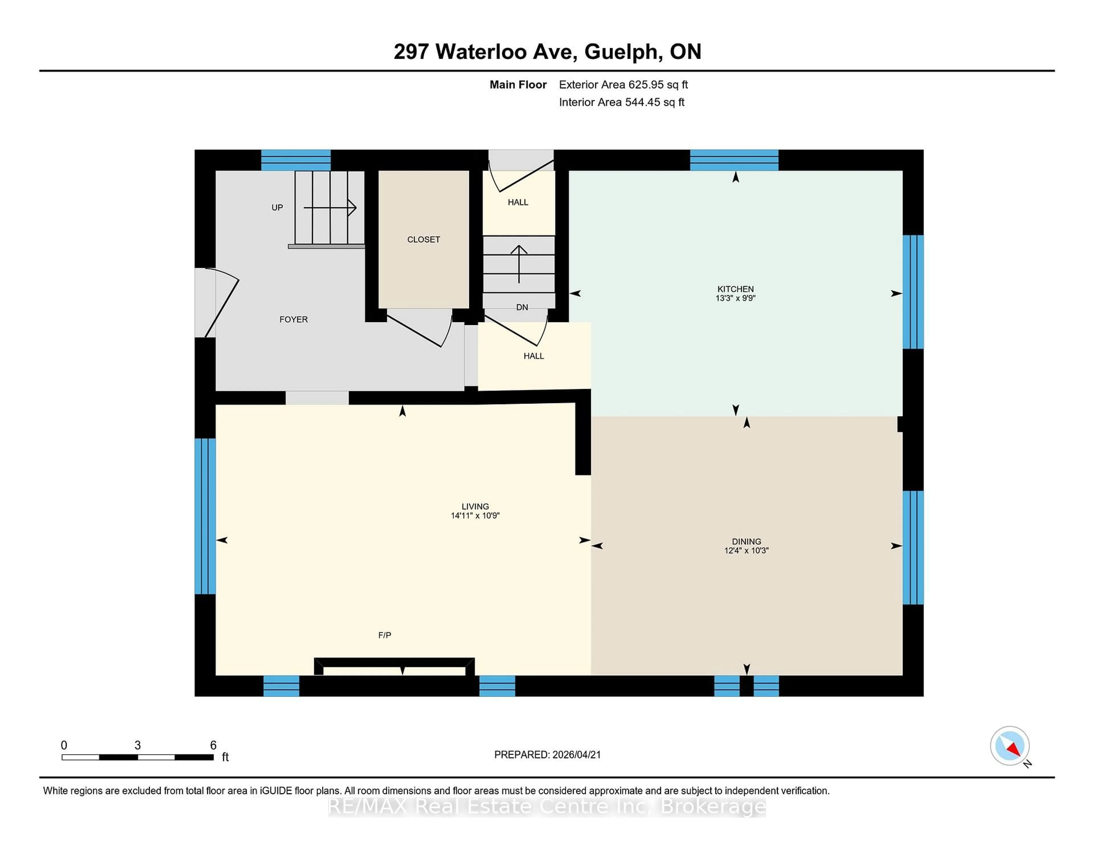 Floor plan for 297 Waterloo Ave, Guelph Ontario N1H 3J7