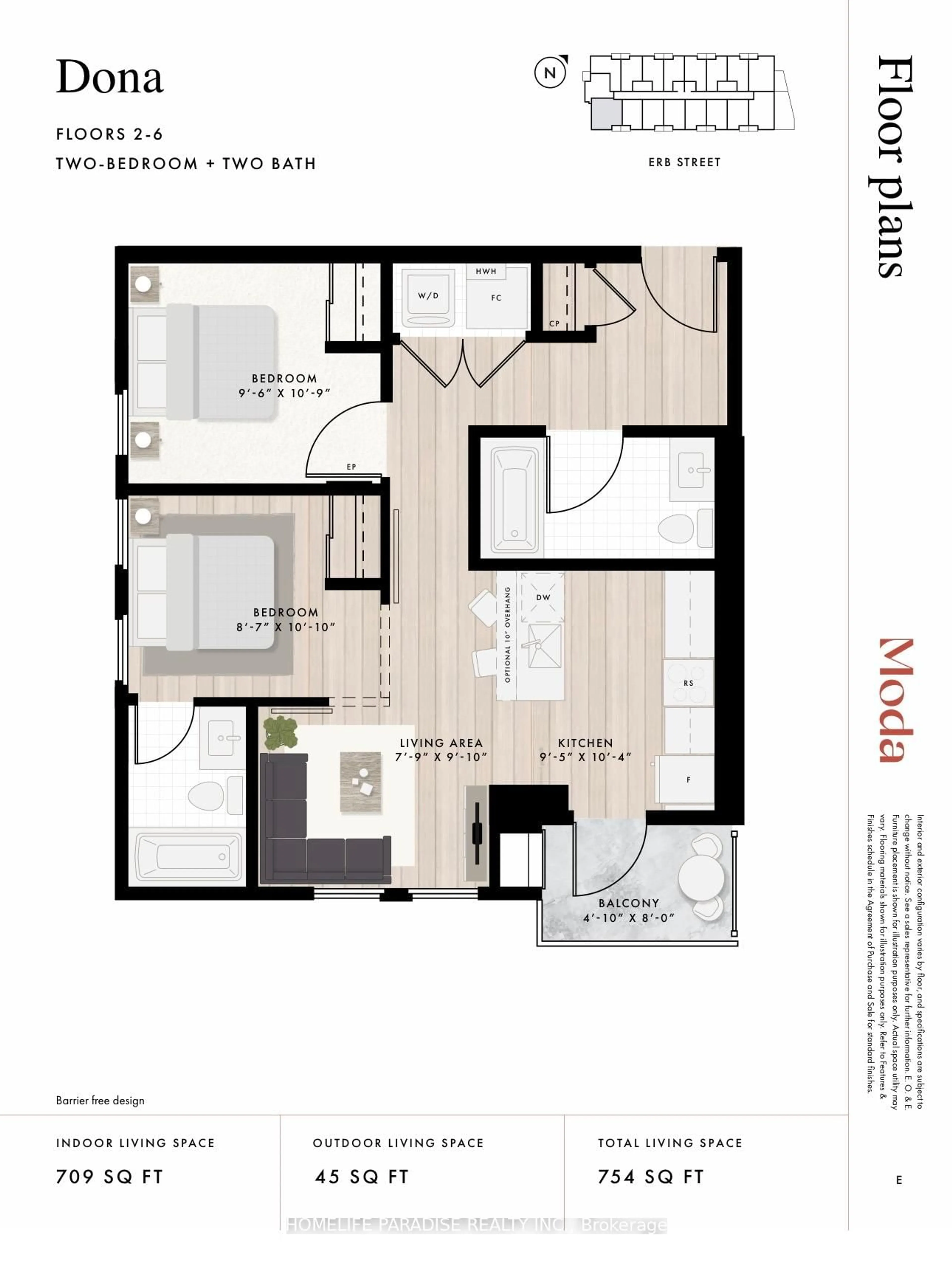 Floor plan for 312 Erb St #416, Waterloo Ontario N2L 1W3