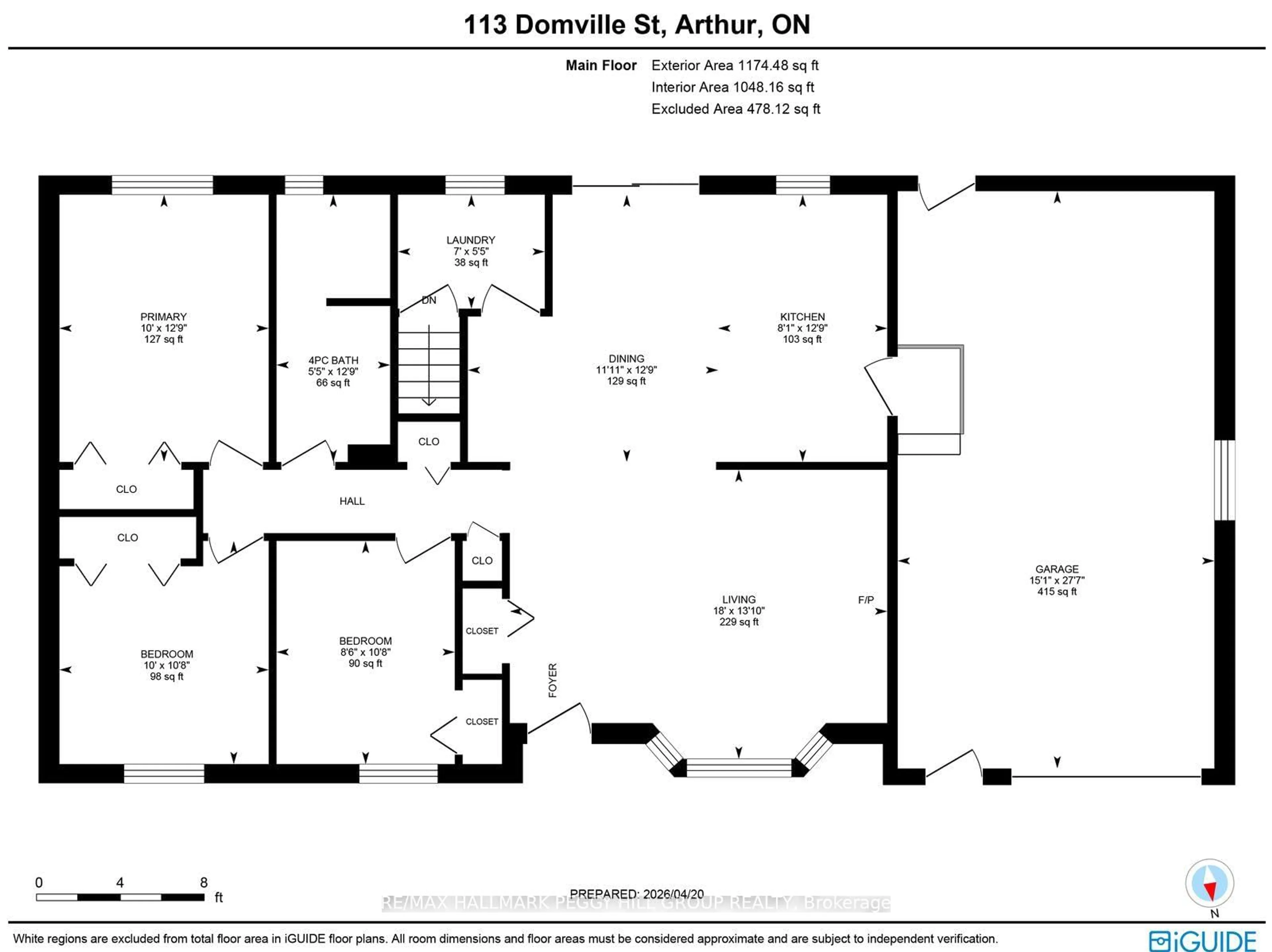 Floor plan for 113 Domville St, Wellington North Ontario N0G 1A0