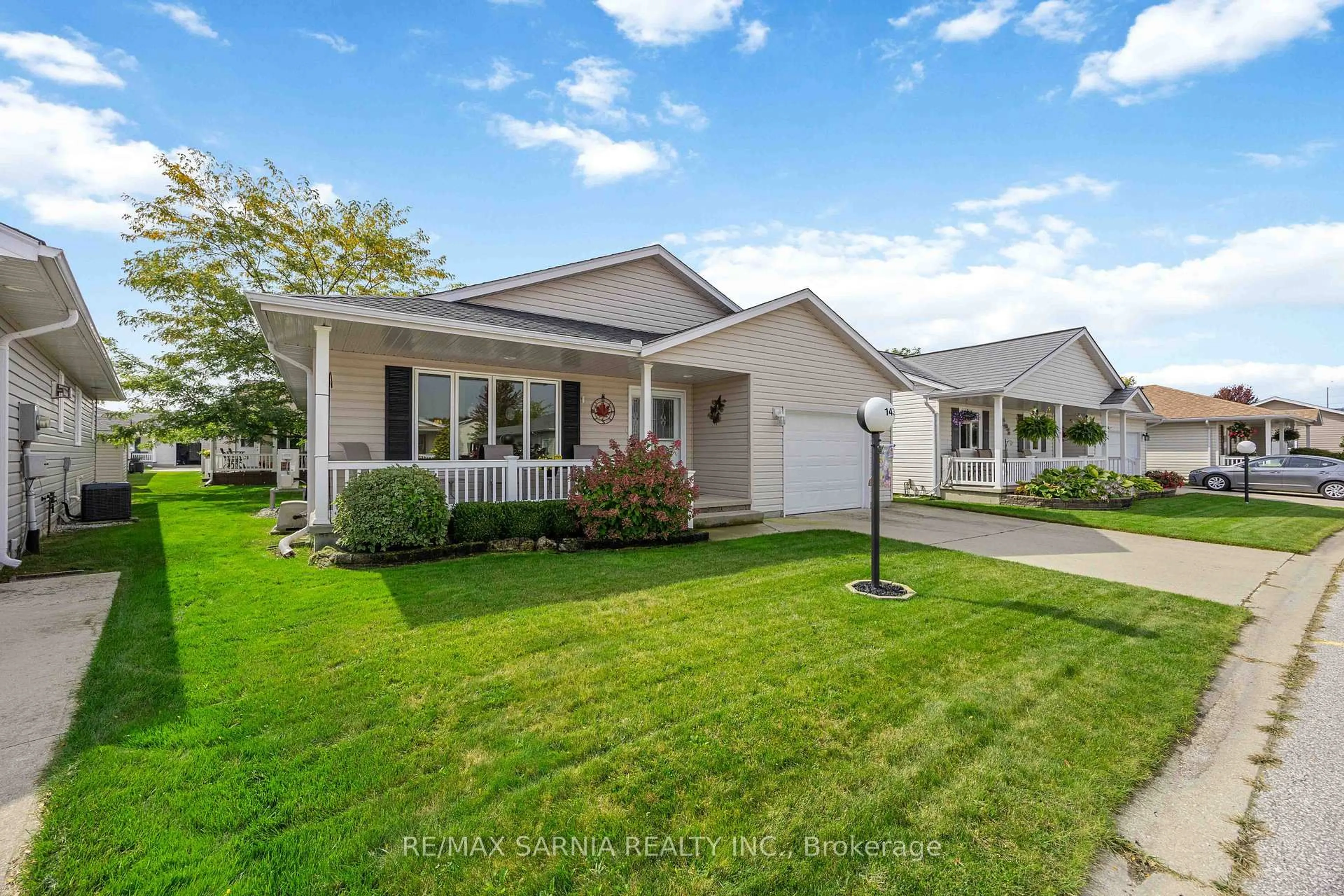 Home with vinyl exterior material, street for 5700 Blackwell Sdrd #143, Sarnia Ontario N7W 1B7