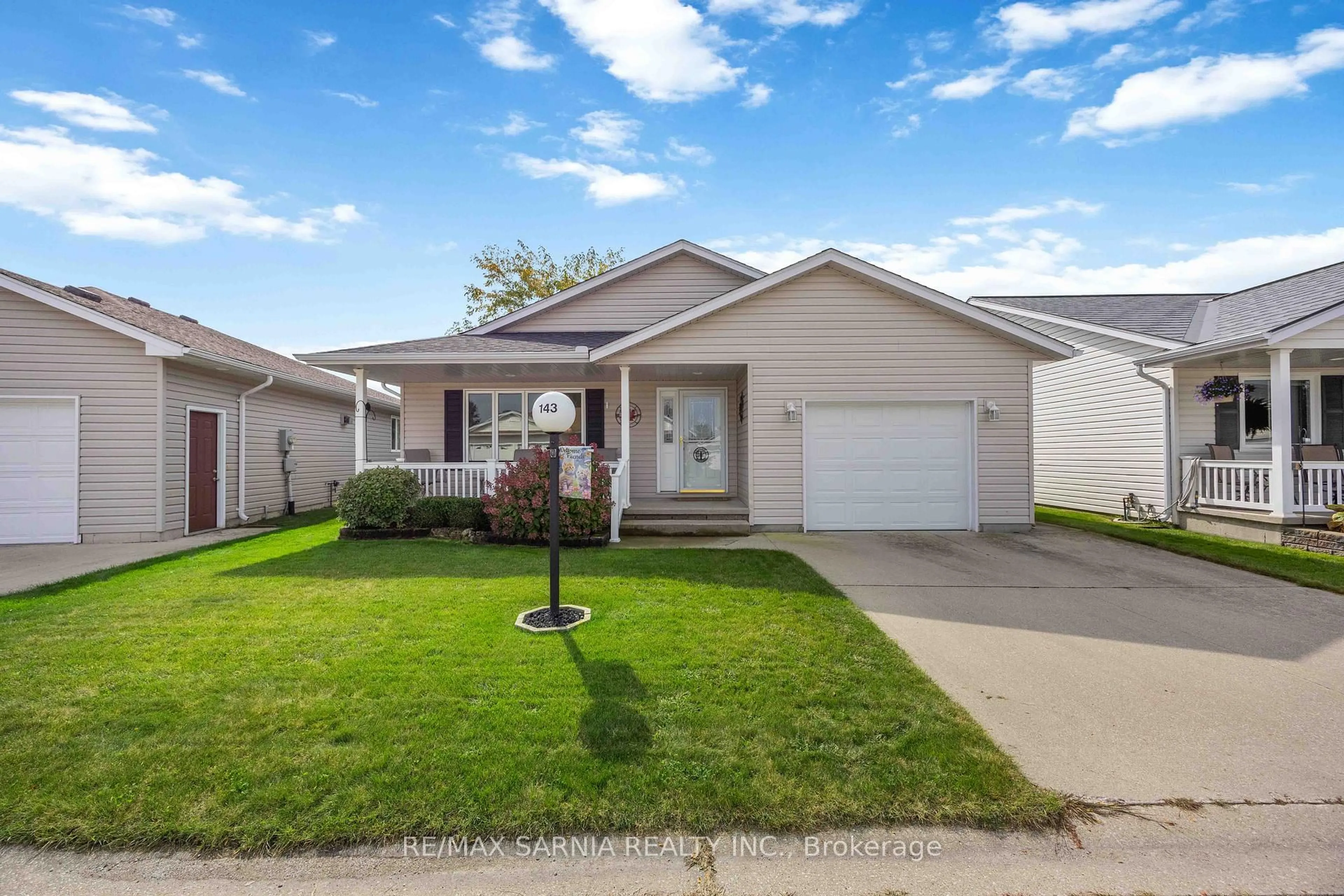 Home with vinyl exterior material, street for 5700 Blackwell Sdrd #143, Sarnia Ontario N7W 1B7