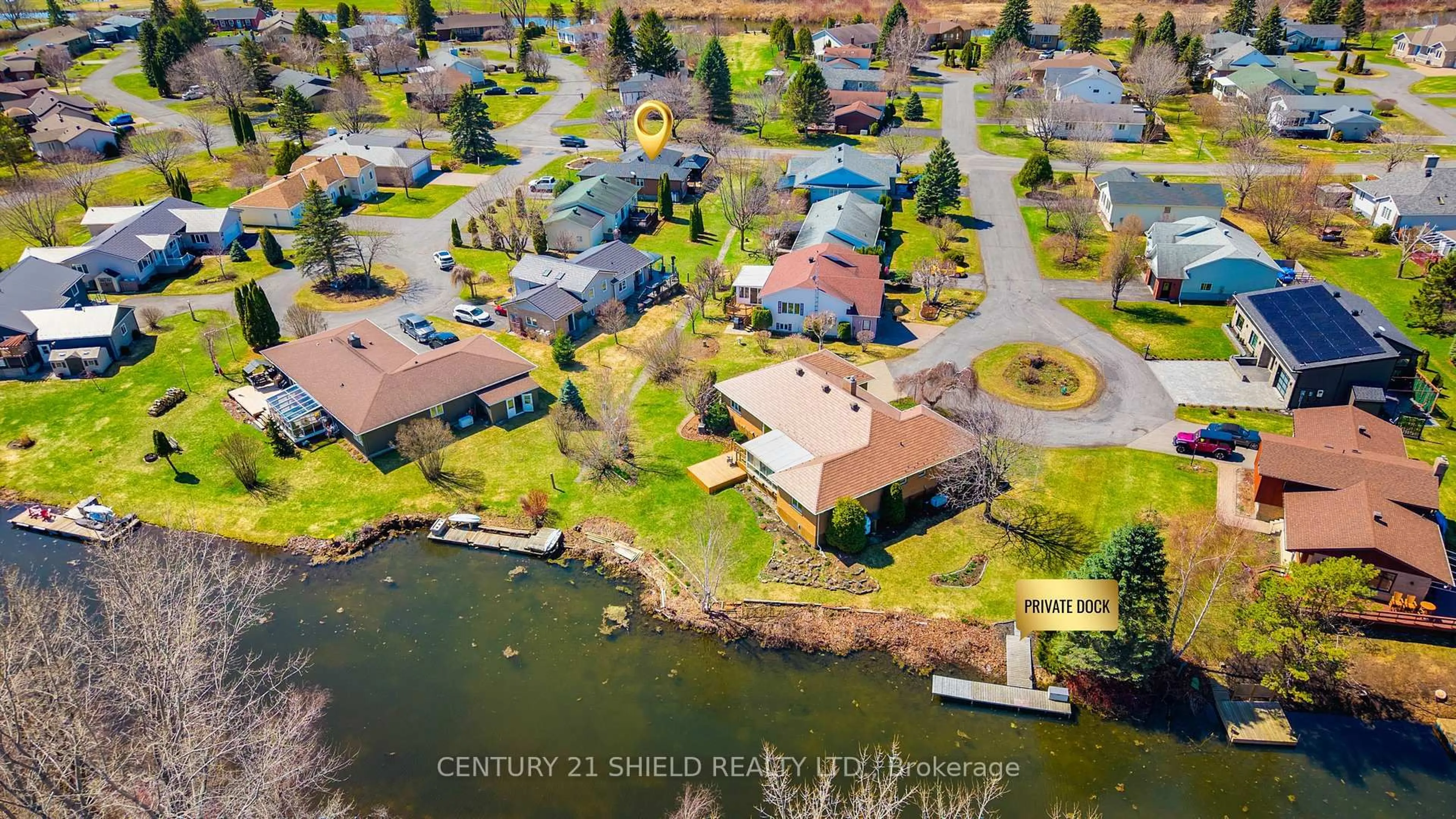 A pic from outside/outdoor area/front of a property/back of a property/a pic from drone, water/lake/river/ocean view for 6291 MACLEAN Crt, South Glengarry Ontario K0C 1E0