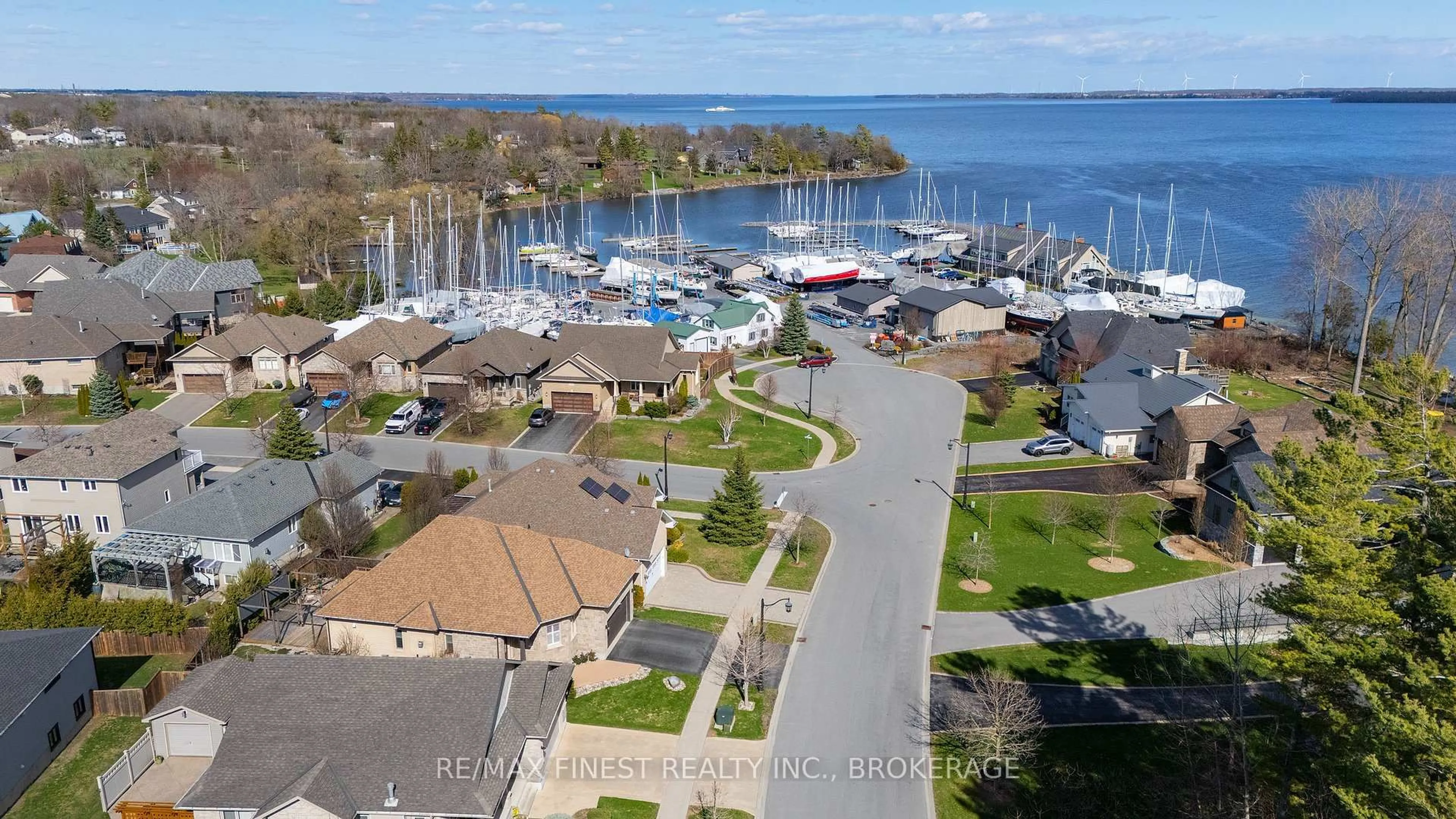 A pic from outside/outdoor area/front of a property/back of a property/a pic from drone, water/lake/river/ocean view for 50 Bayshore Dr, Bath Ontario K0H 1G0