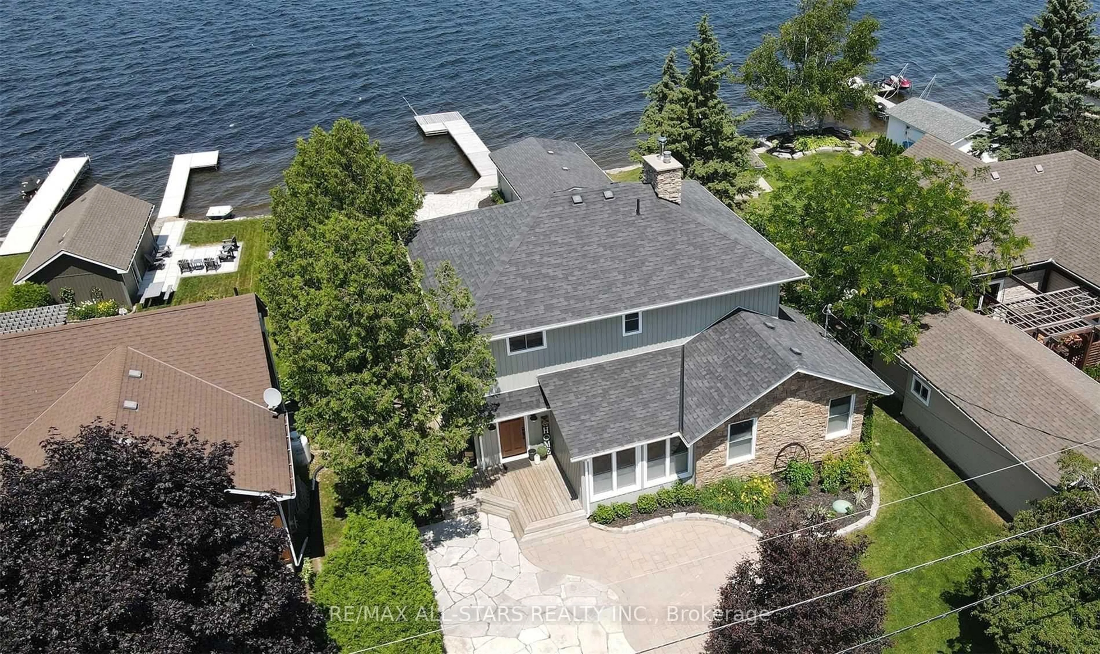 A pic from outside/outdoor area/front of a property/back of a property/a pic from drone, water/lake/river/ocean view for 47 Kenhill Beach Rd, Kawartha Lakes Ontario K0M 1L0
