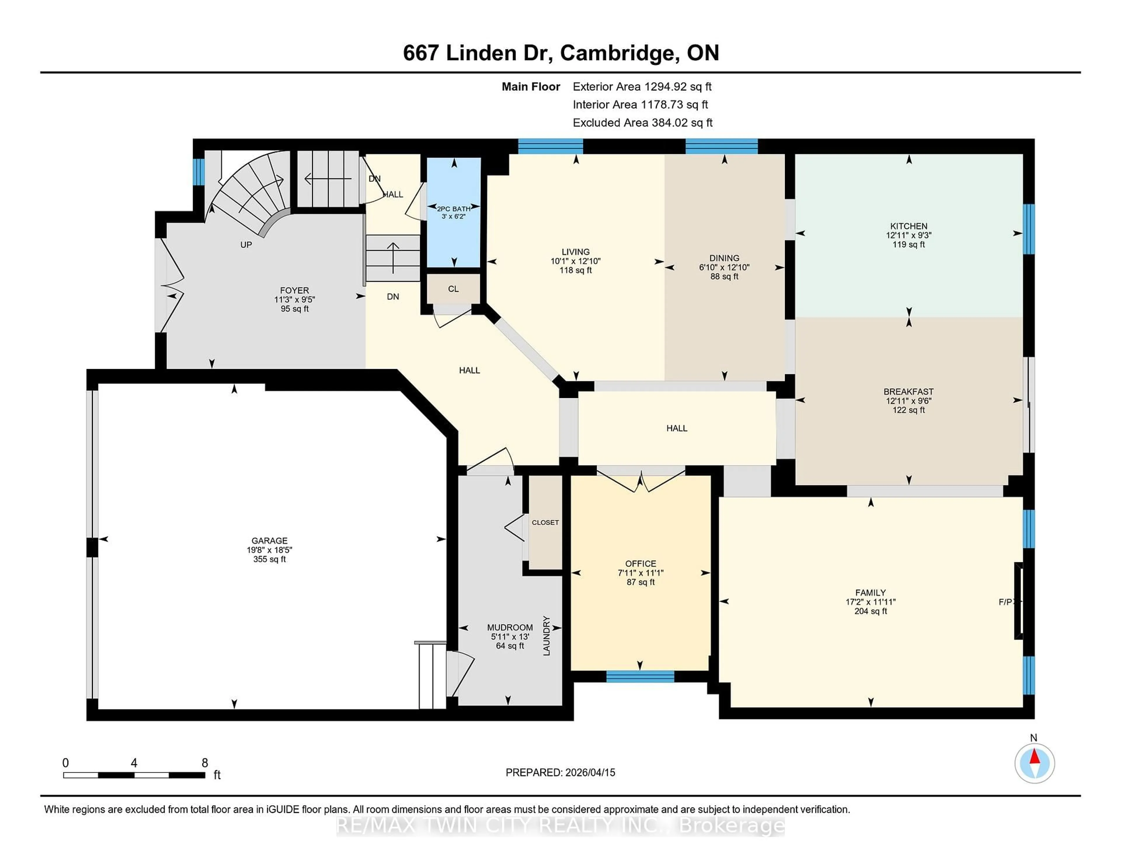 Floor plan for 667 Linden Dr, Cambridge Ontario N3H 0B6
