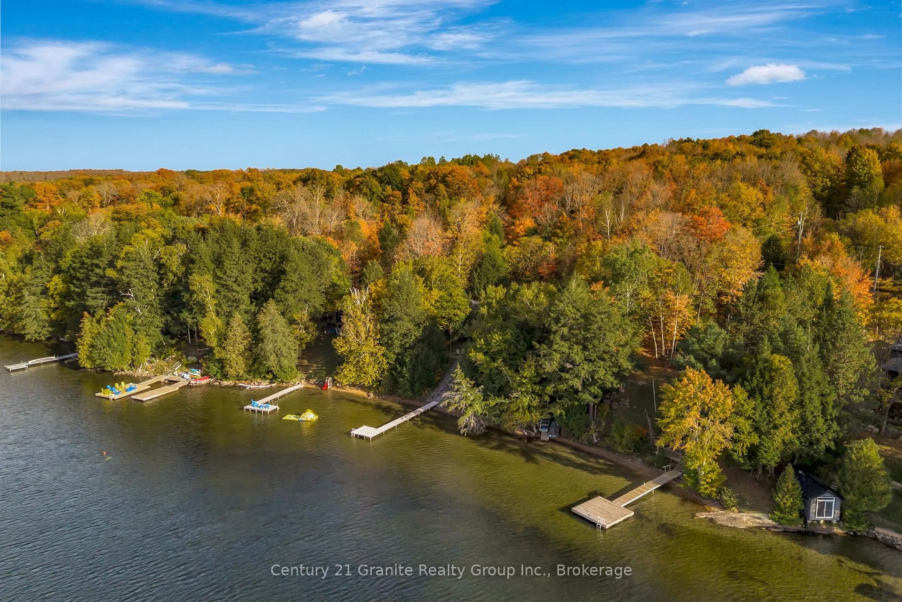 A pic from outside/outdoor area/front of a property/back of a property/a pic from drone, water/lake/river/ocean view for 1050 Whiskey Jack Lane, Algonquin Highlands Ontario K0M 1S0