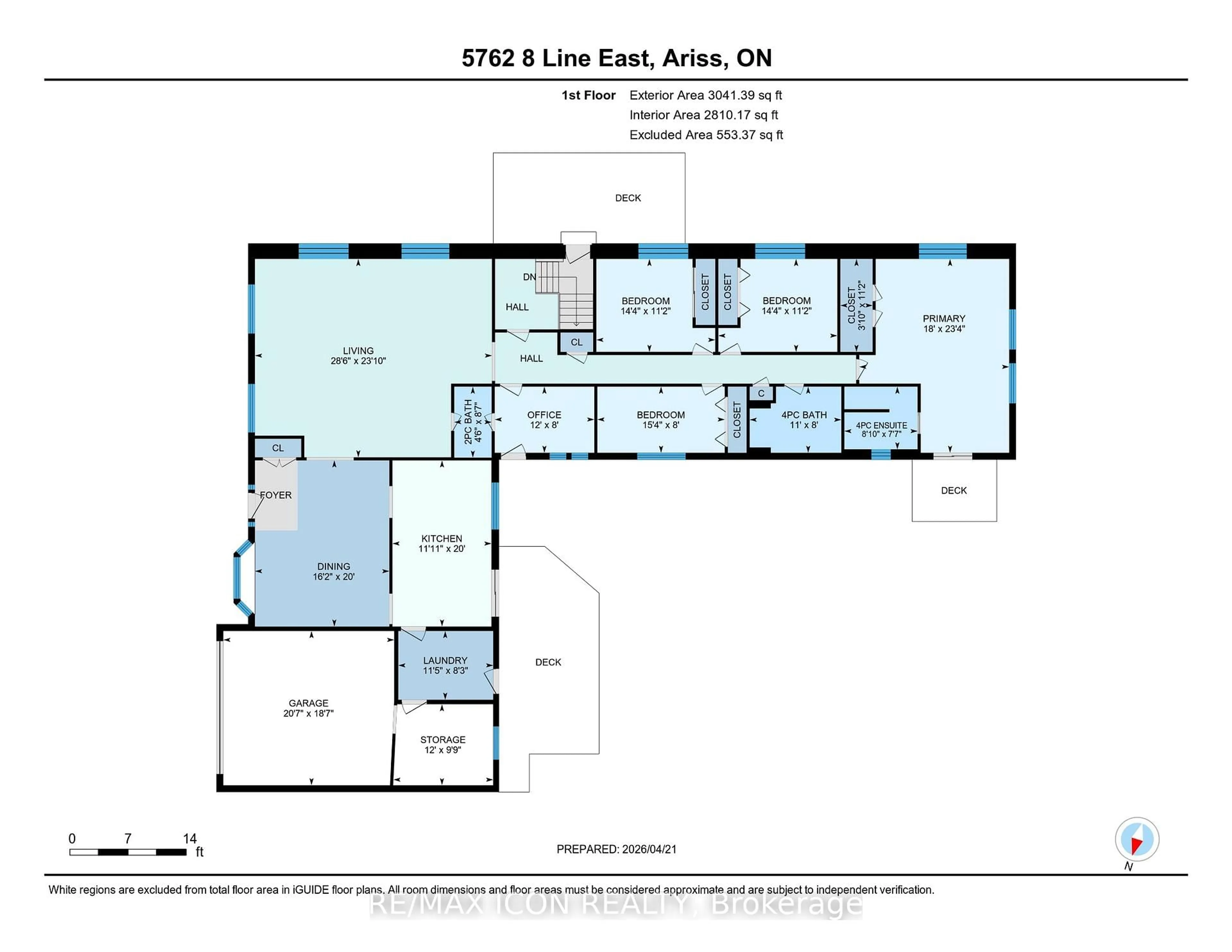 Floor plan for 5762 8th Line, Guelph/Eramosa Ontario N0B 1B0