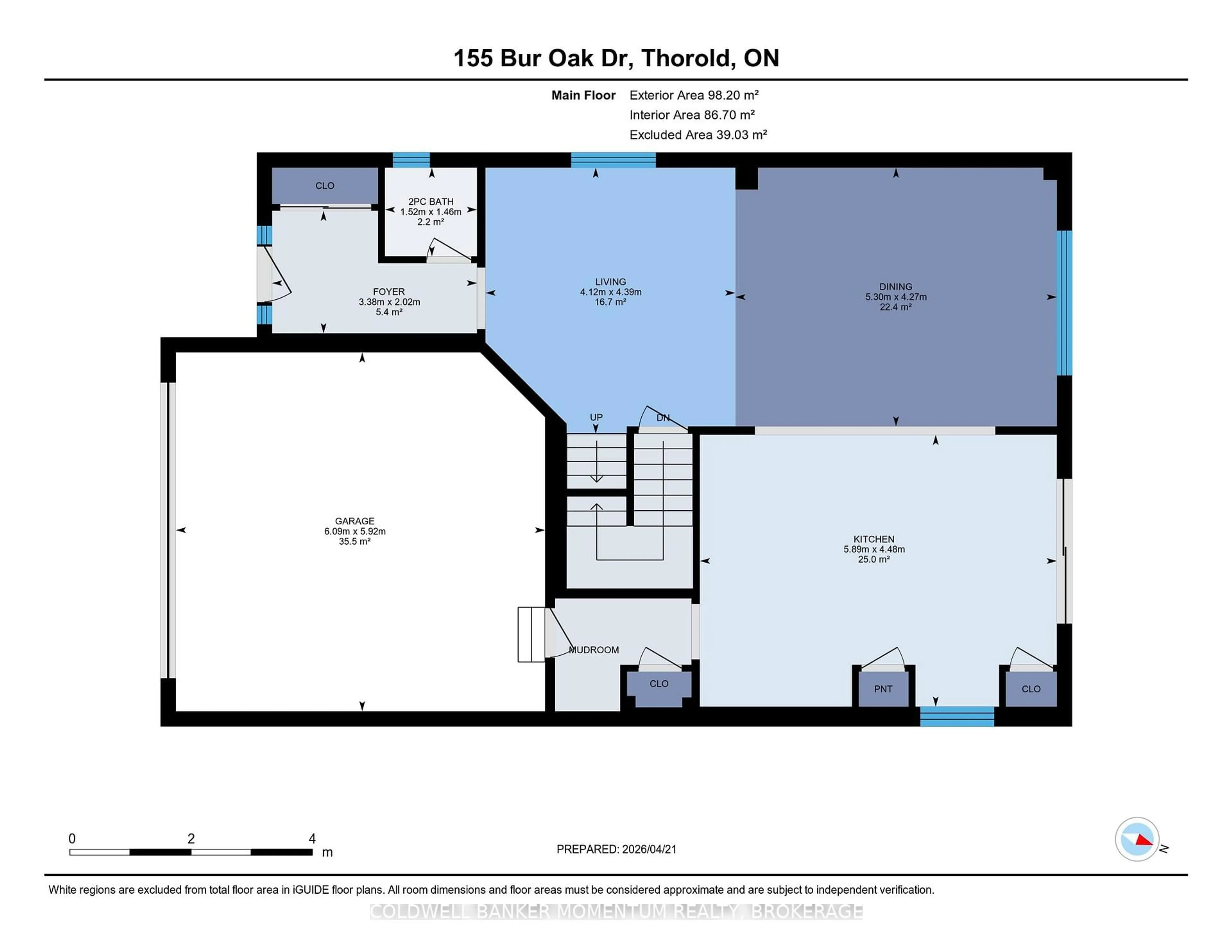 Floor plan for 155 Bur Oak Dr, Thorold Ontario L2V 0L7