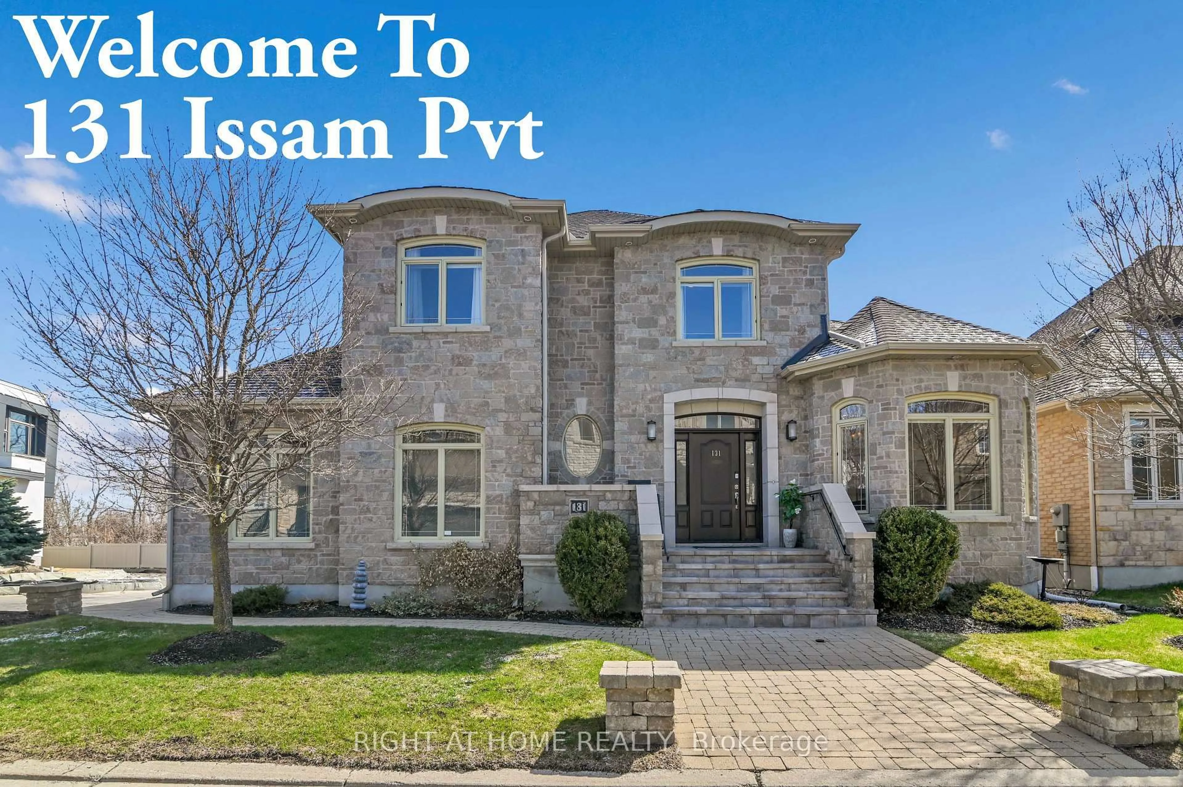 Home with vinyl exterior material, street for 131 Issam Private, Ottawa Ontario K1T 4B6
