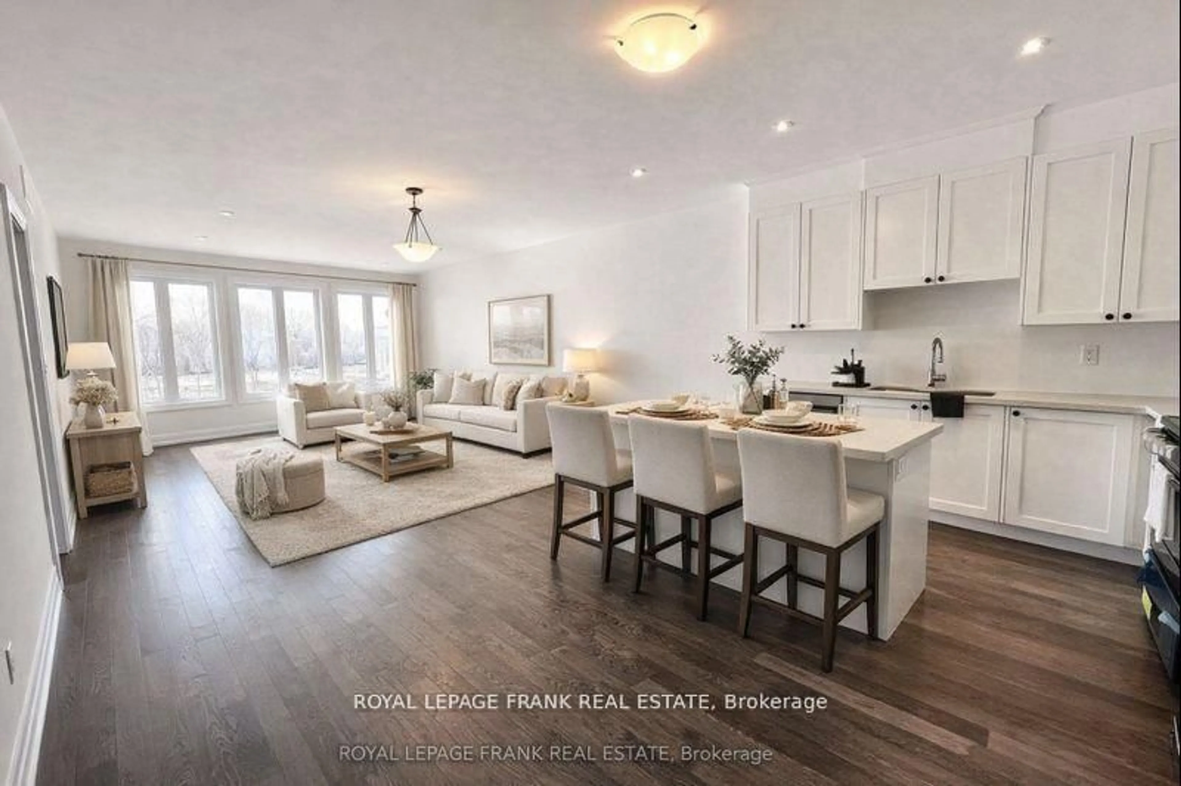 Open concept kitchen, wood/laminate floor for 12 Pond St, Trent Hills Ontario K0L 1Y0