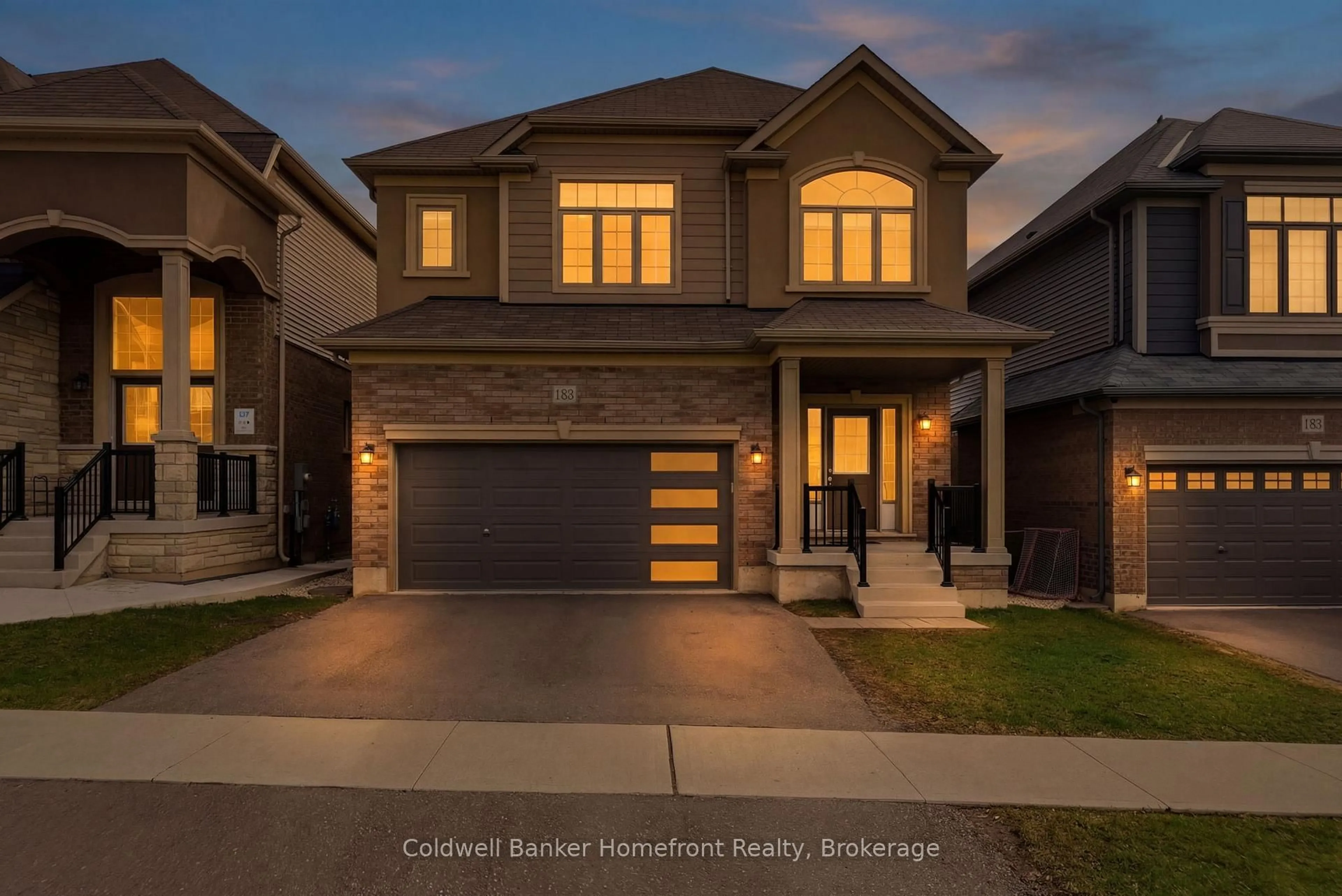 Home with brick exterior material, street for 183 Bilanski Farm Rd, Brantford Ontario N3S 0J3