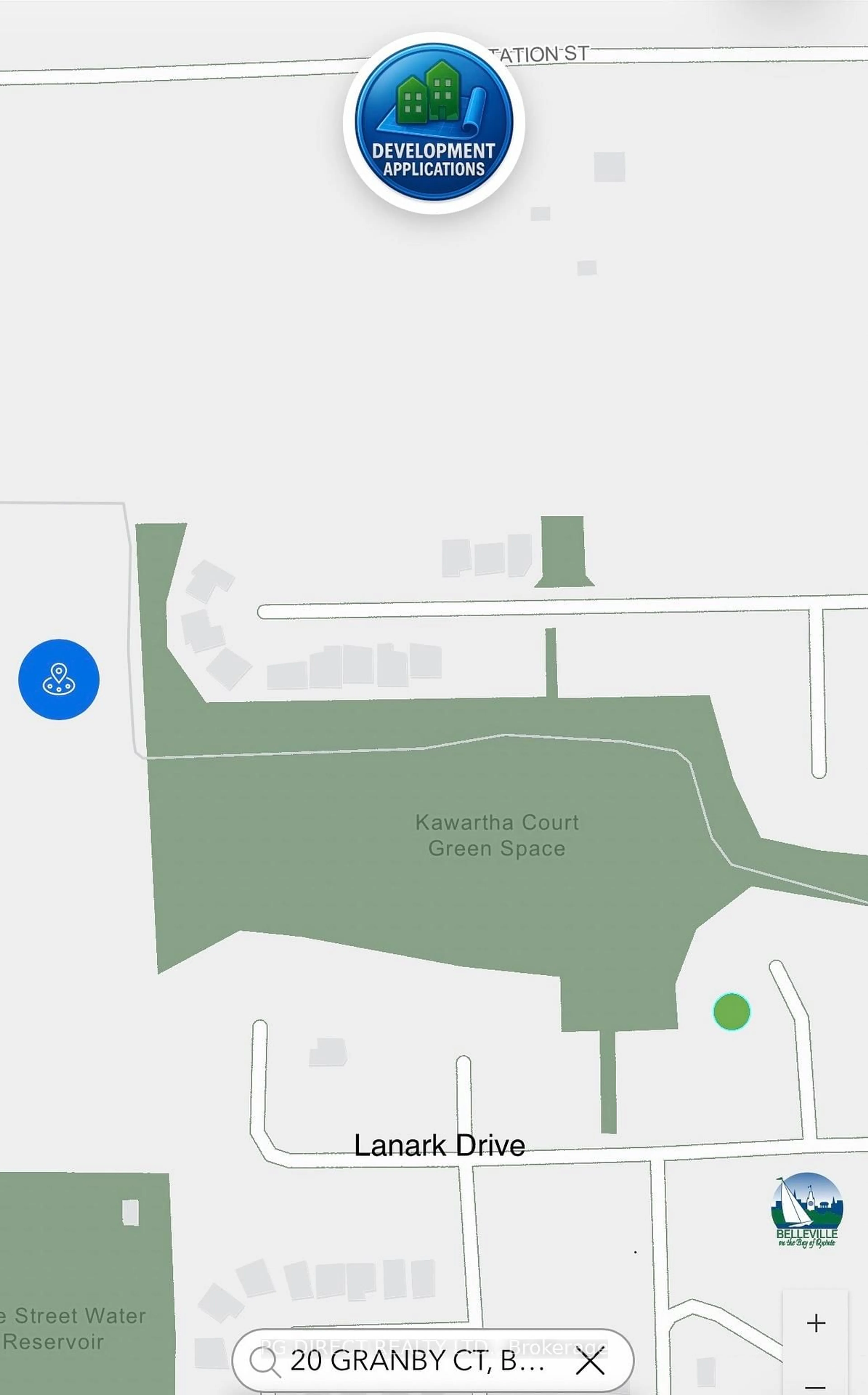 Picture of a map for 20 Granby Crt, Belleville Ontario K8N 0G5