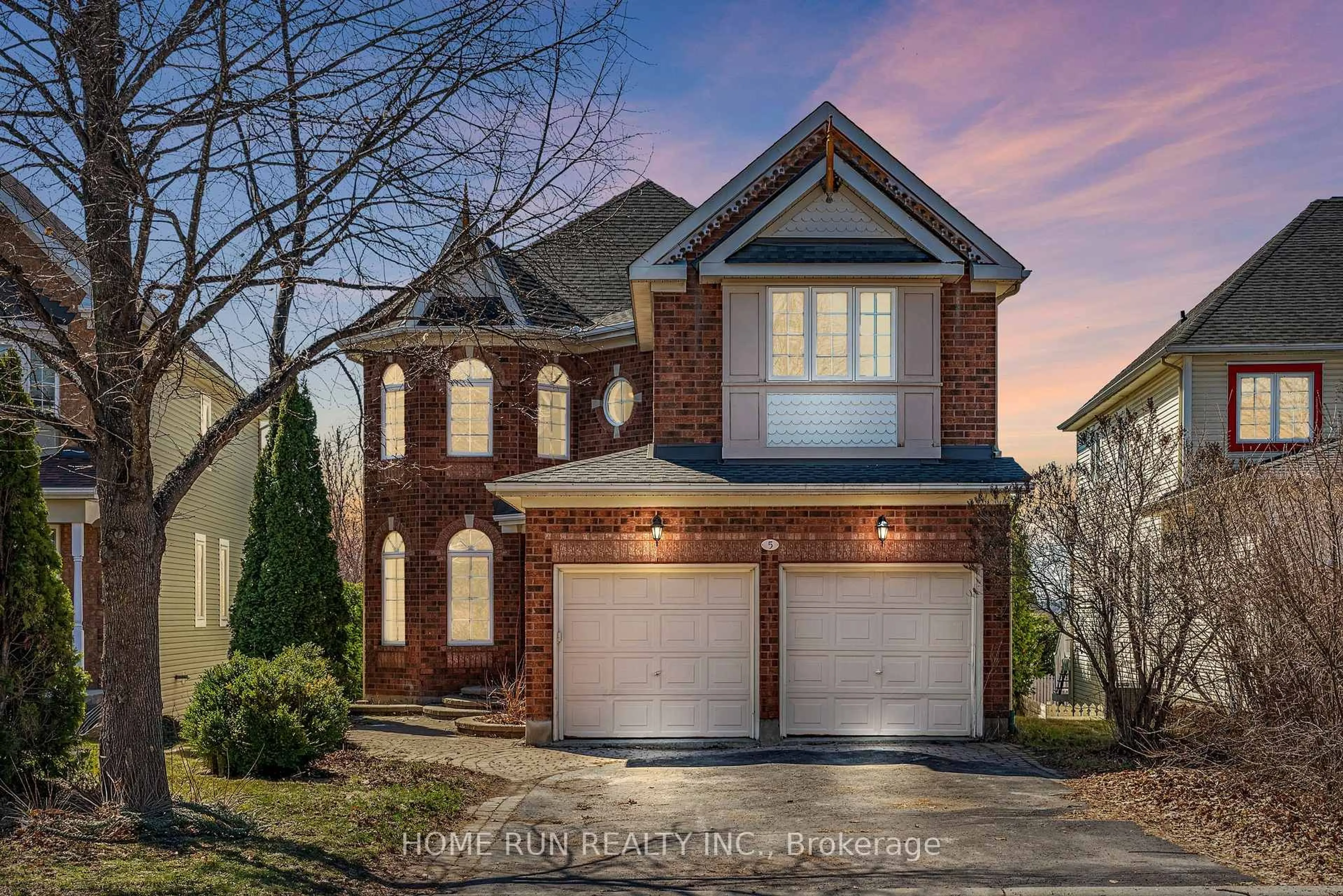 Home with brick exterior material, street for 5 Cheltonia Way, Ottawa Ontario K2T 1G1