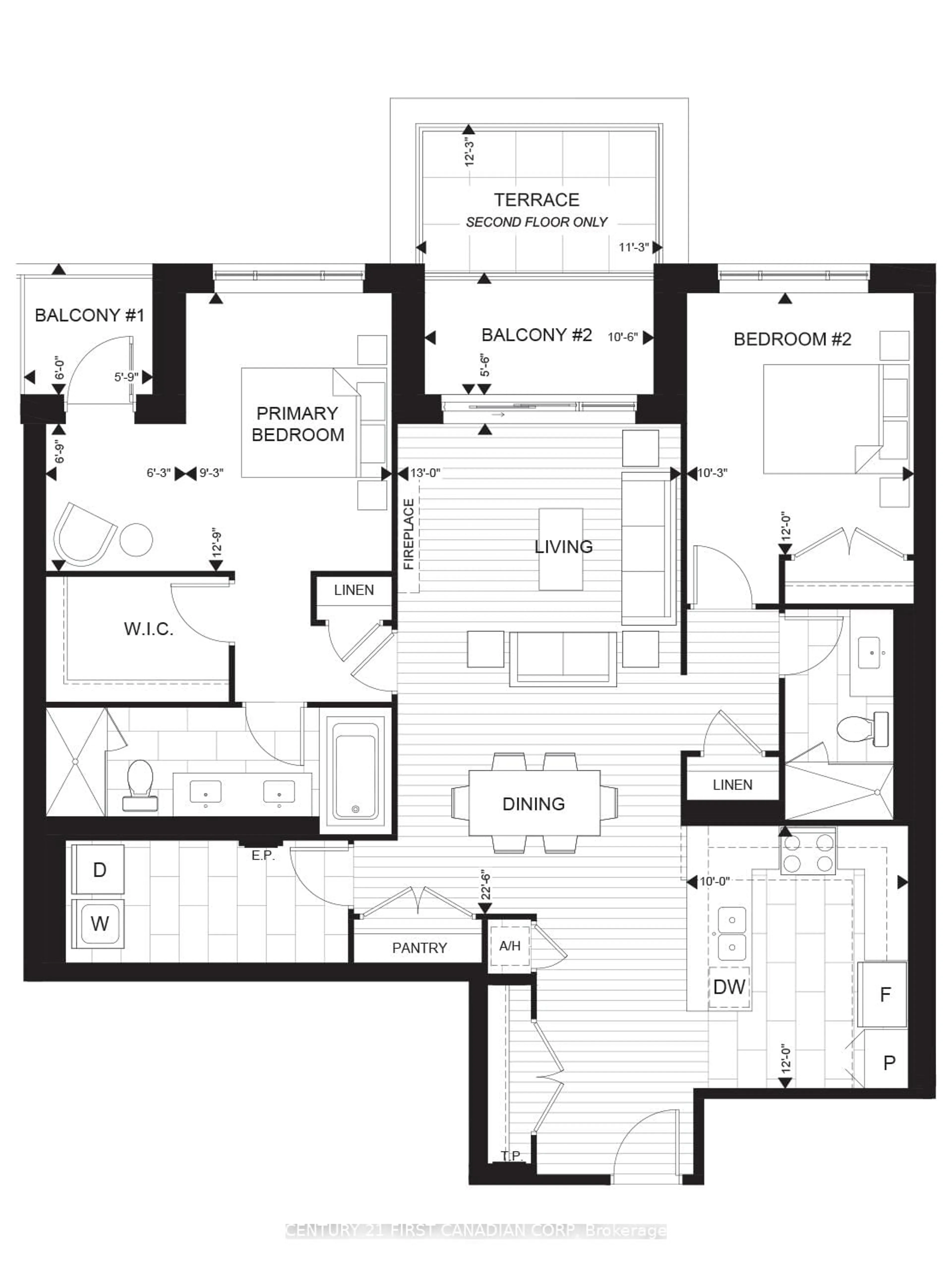 Floor plan for 1560 Upper West Ave #213, London South Ontario N6K 0M4