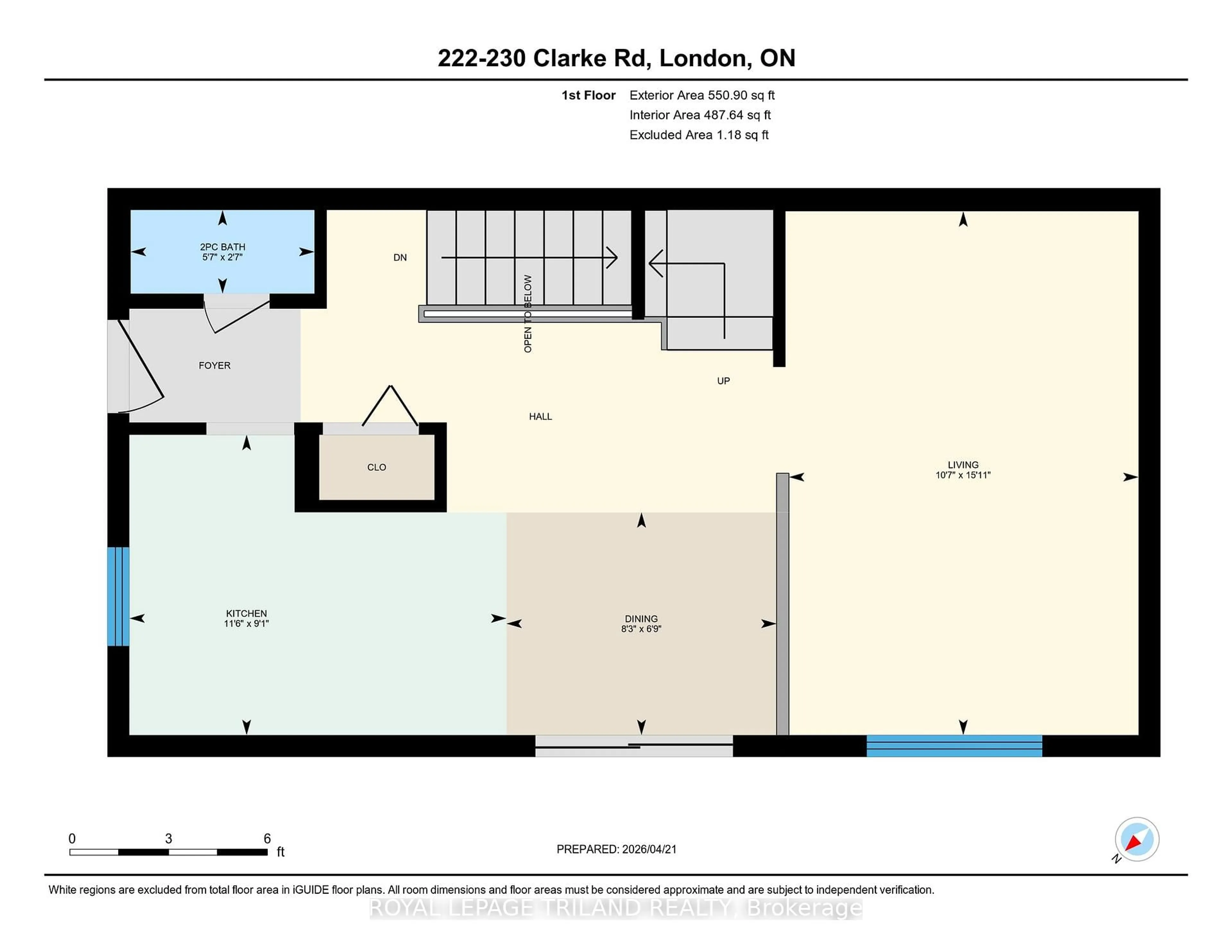 Floor plan for 230 Clarke Rd #222, London East Ontario N5W 5P8