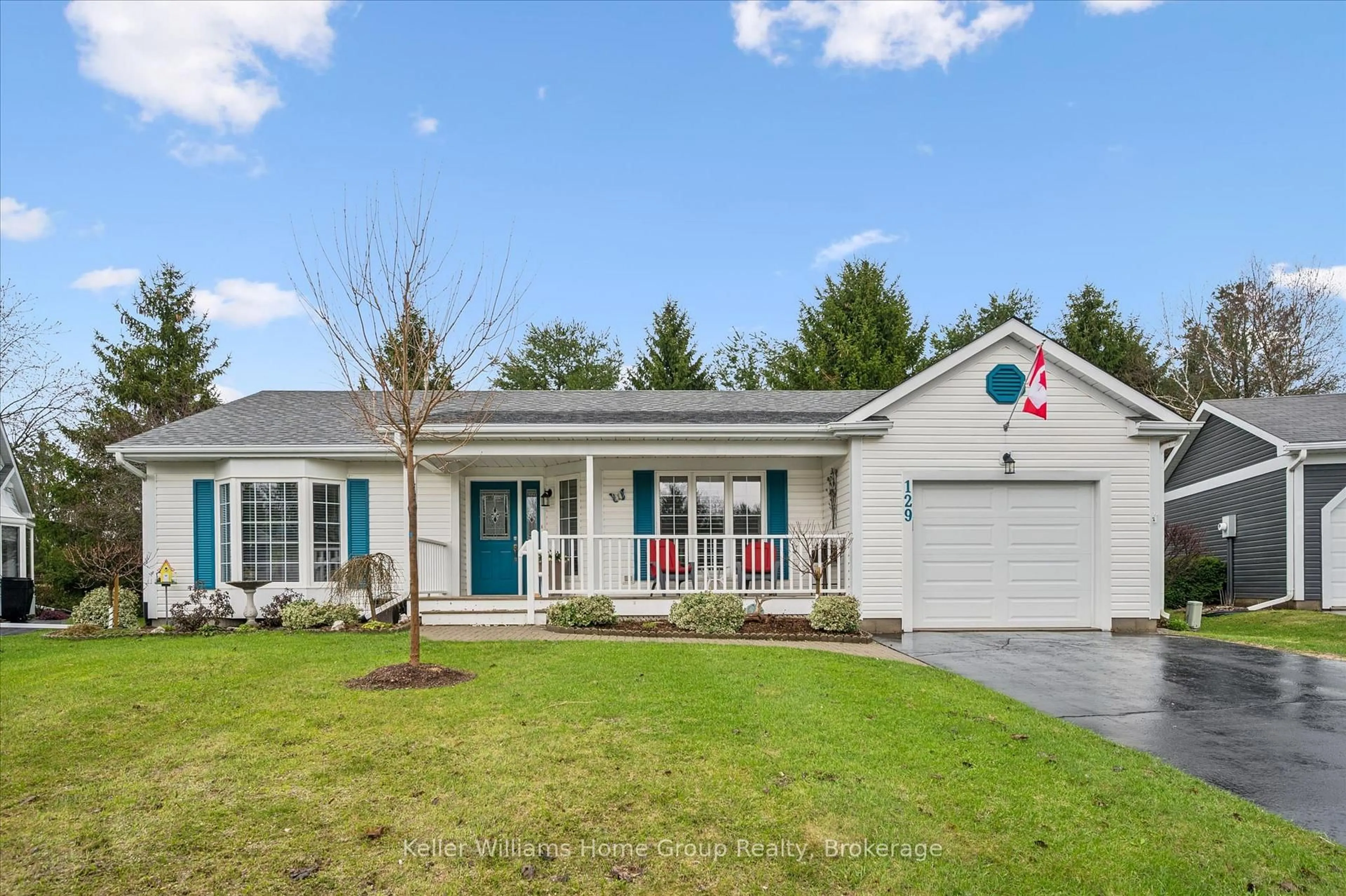 Home with vinyl exterior material, street for 129 Bristlecone Crt, Centre Wellington Ontario N0B 1J0