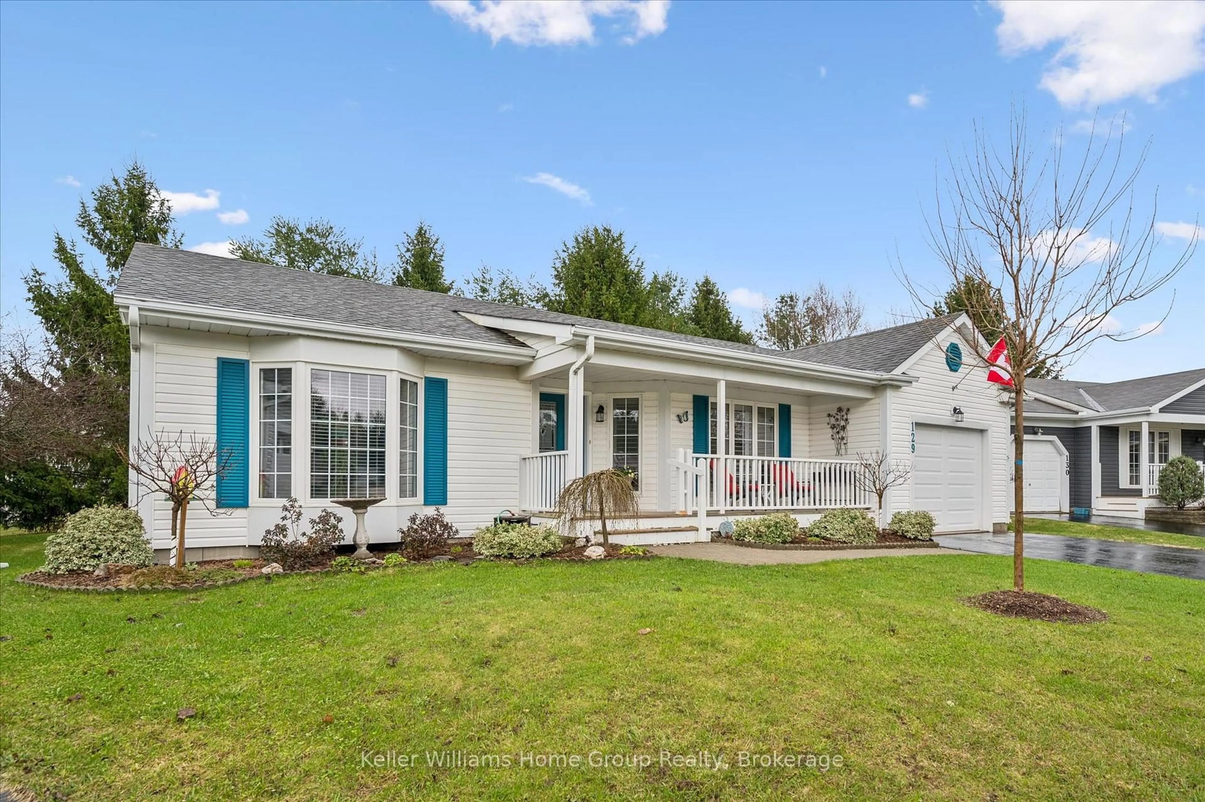 Home with vinyl exterior material, street for 129 Bristlecone Crt, Centre Wellington Ontario N0B 1J0