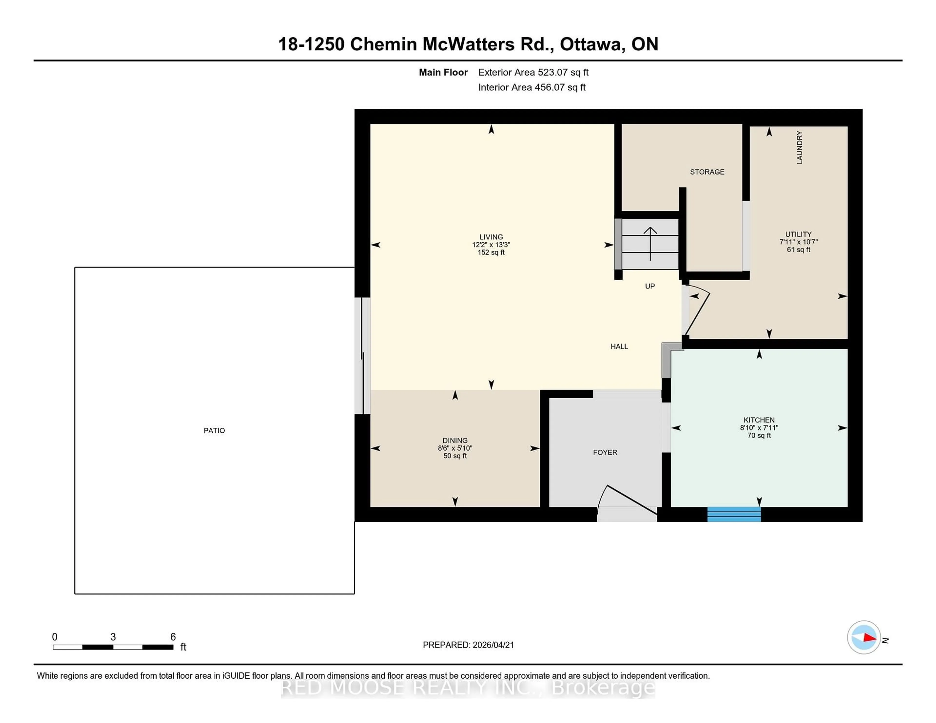 Floor plan for 1250 Mcwatters Rd #18, Ottawa Ontario K2C 3P5