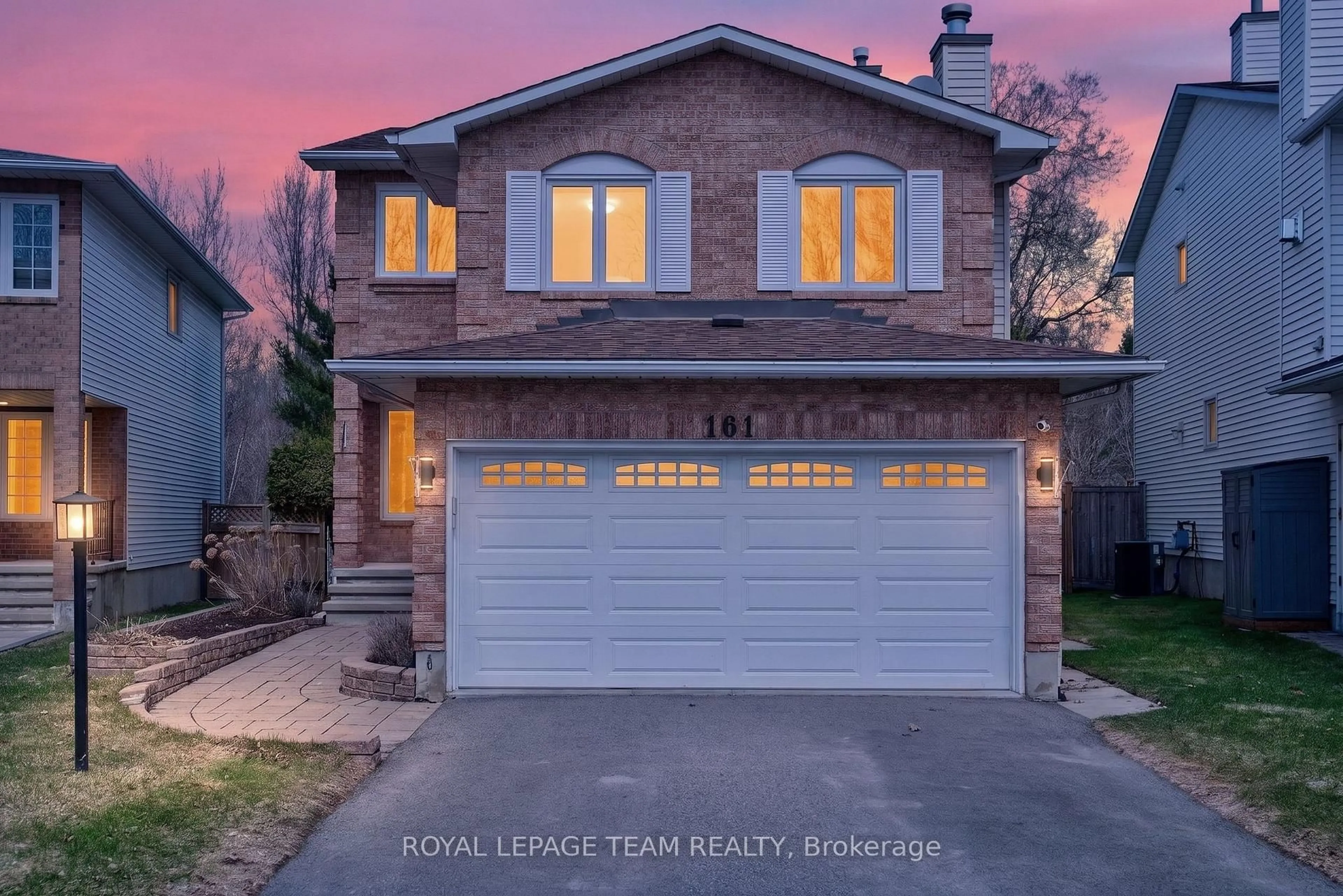 Home with brick exterior material, water/lake/river/ocean view for 161 Springwater Dr, Ottawa Ontario K2M 1Z9