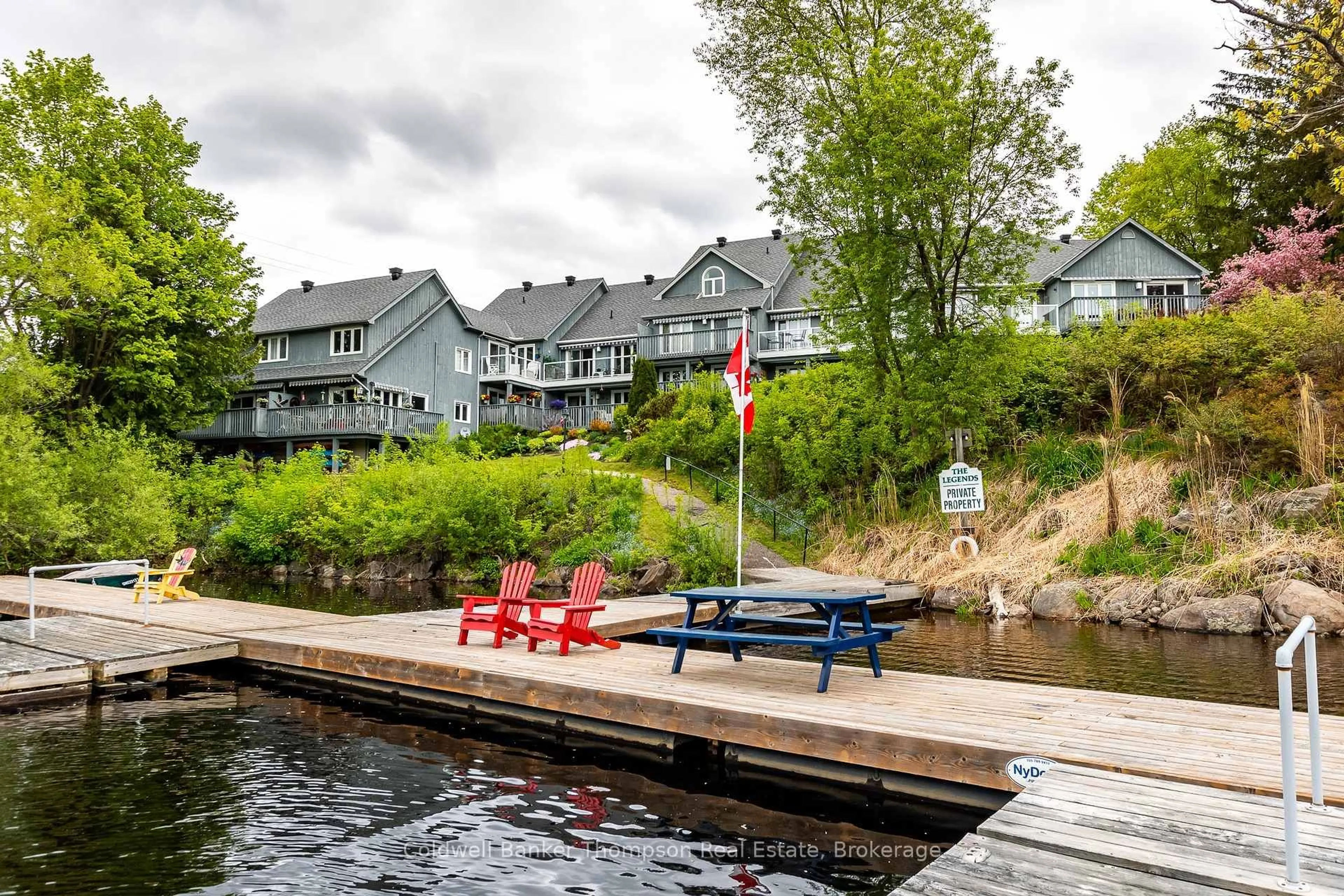 Patio, water/lake/river/ocean view for 5 Church St #104, Huntsville Ontario P1H 1G9