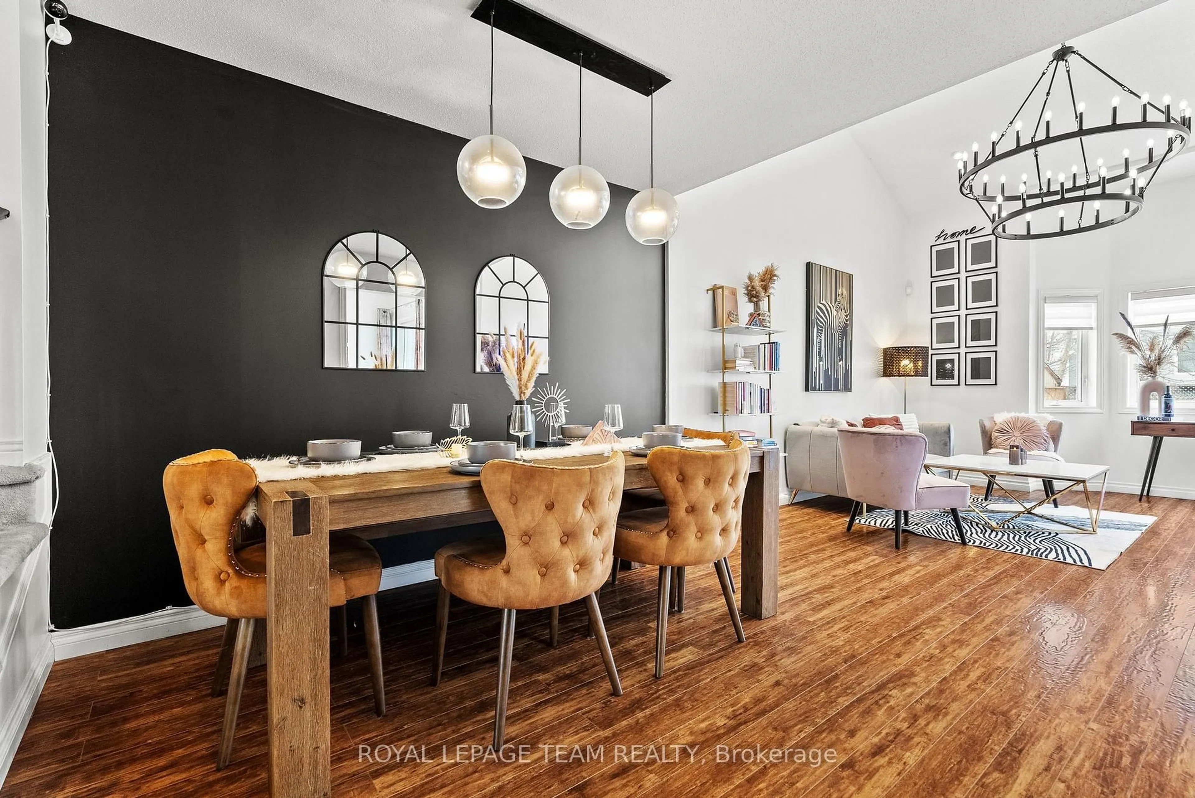 Dining room, wood/laminate floor for 5 Milner Downs Cres, Ottawa Ontario K2M 2S6