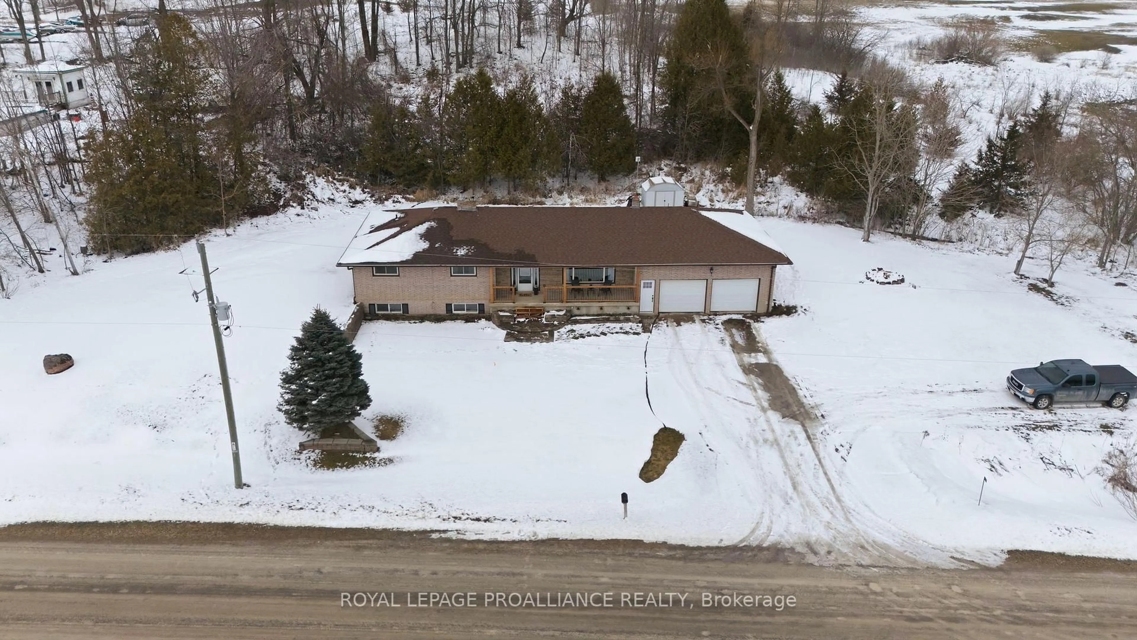 A pic from outside/outdoor area/front of a property/back of a property/a pic from drone, street for 416 GOSPEL Rd, Quinte West Ontario K0K 1L0