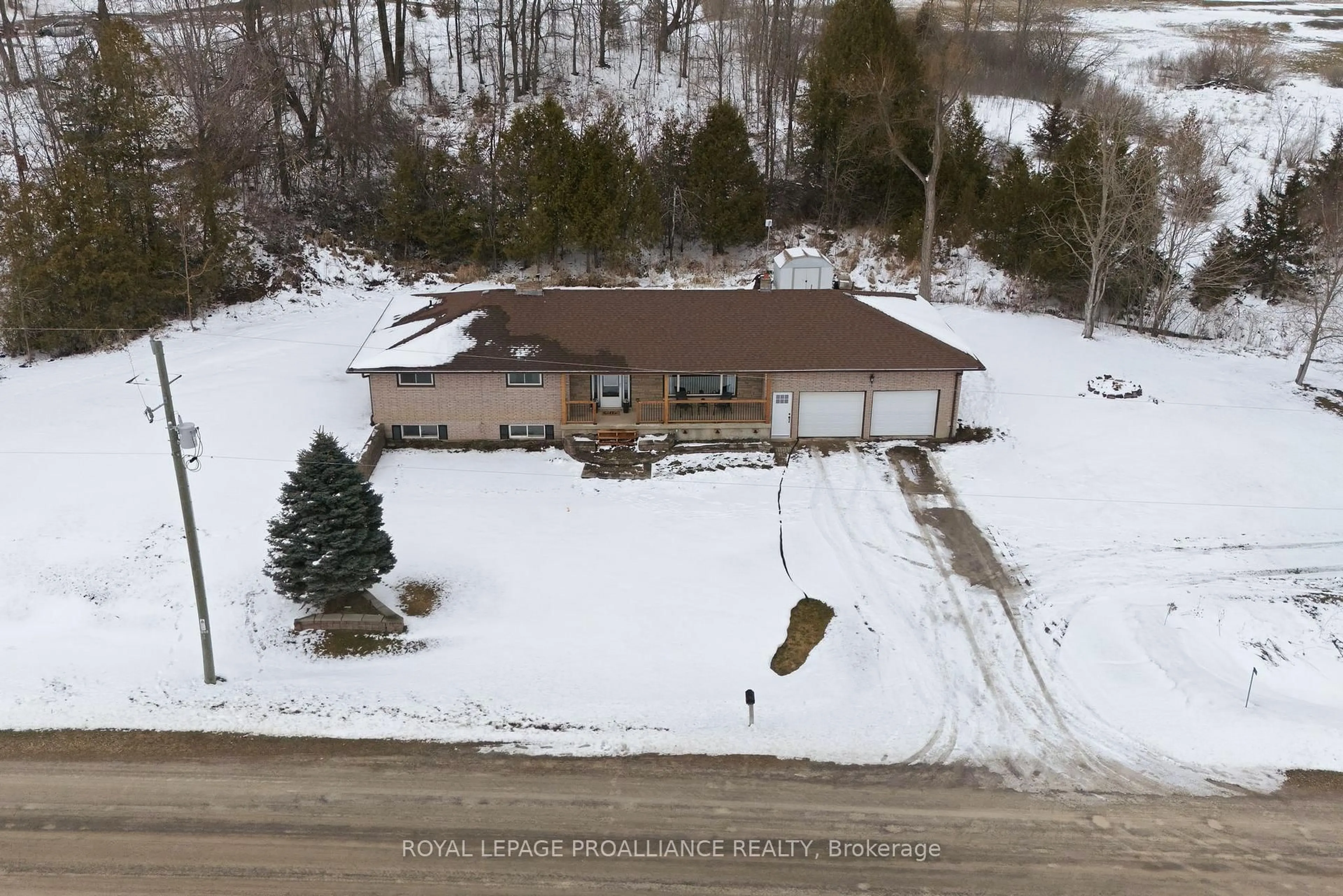 A pic from outside/outdoor area/front of a property/back of a property/a pic from drone, street for 416 GOSPEL Rd, Quinte West Ontario K0K 1L0