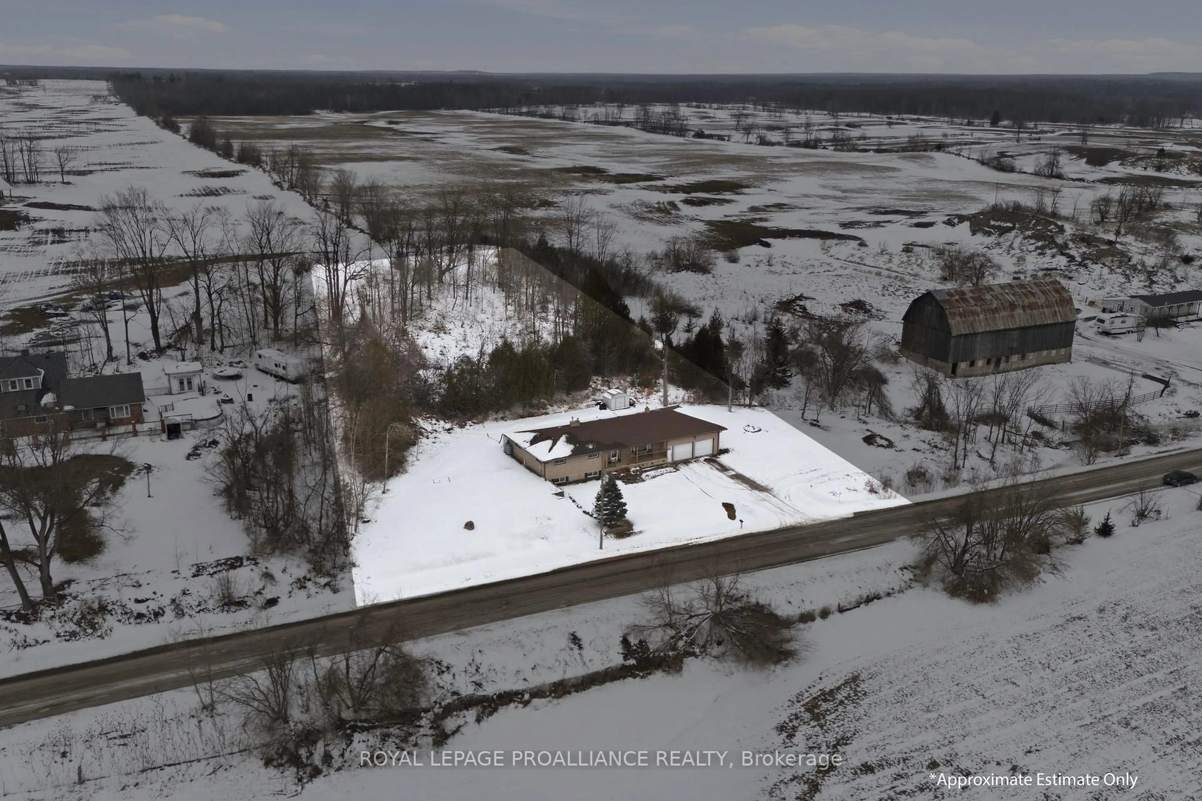 A pic from outside/outdoor area/front of a property/back of a property/a pic from drone, unknown for 416 GOSPEL Rd, Quinte West Ontario K0K 1L0