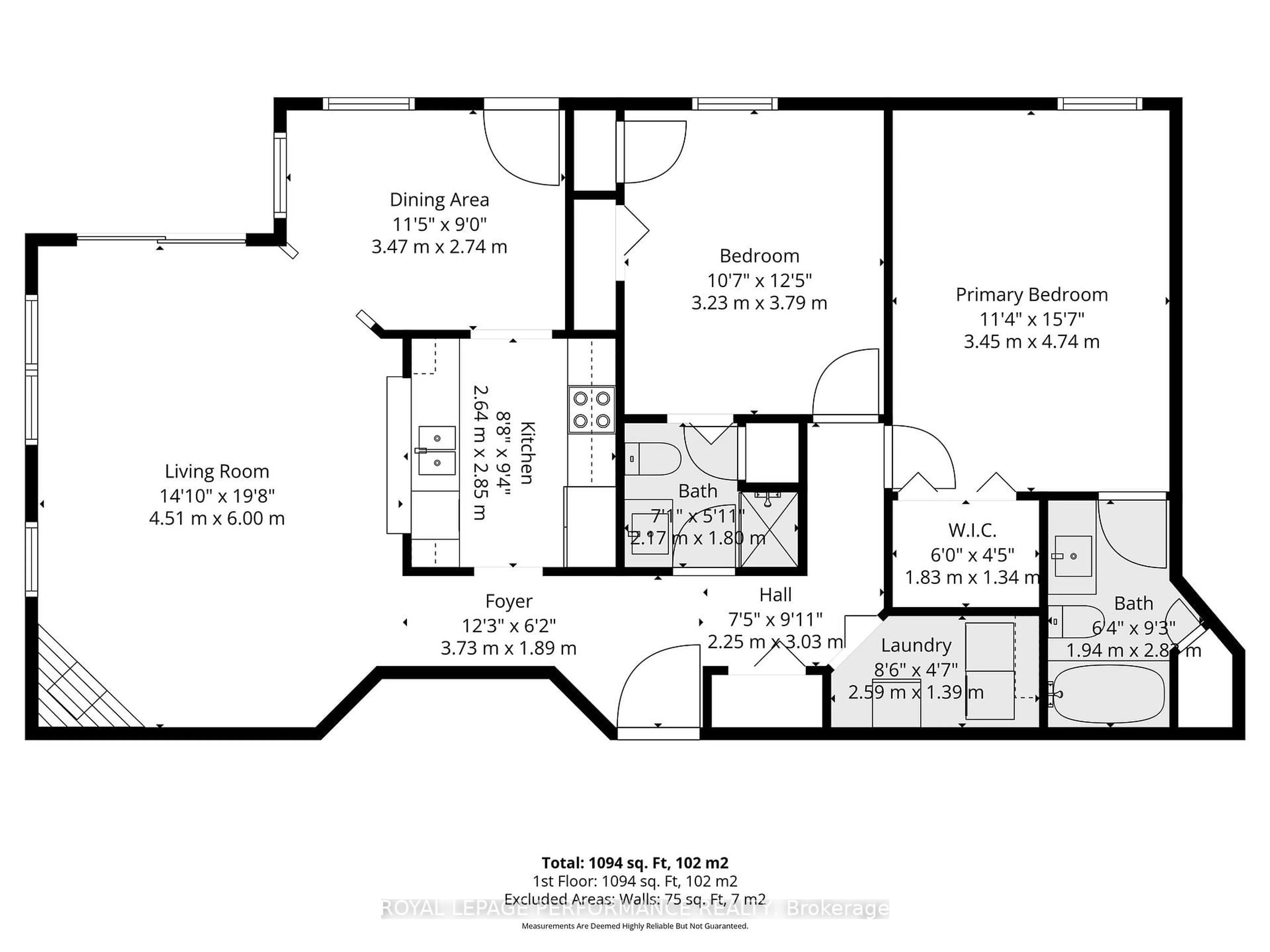 Floor plan for 311 Water St #102, Cornwall Ontario K6J 1A5