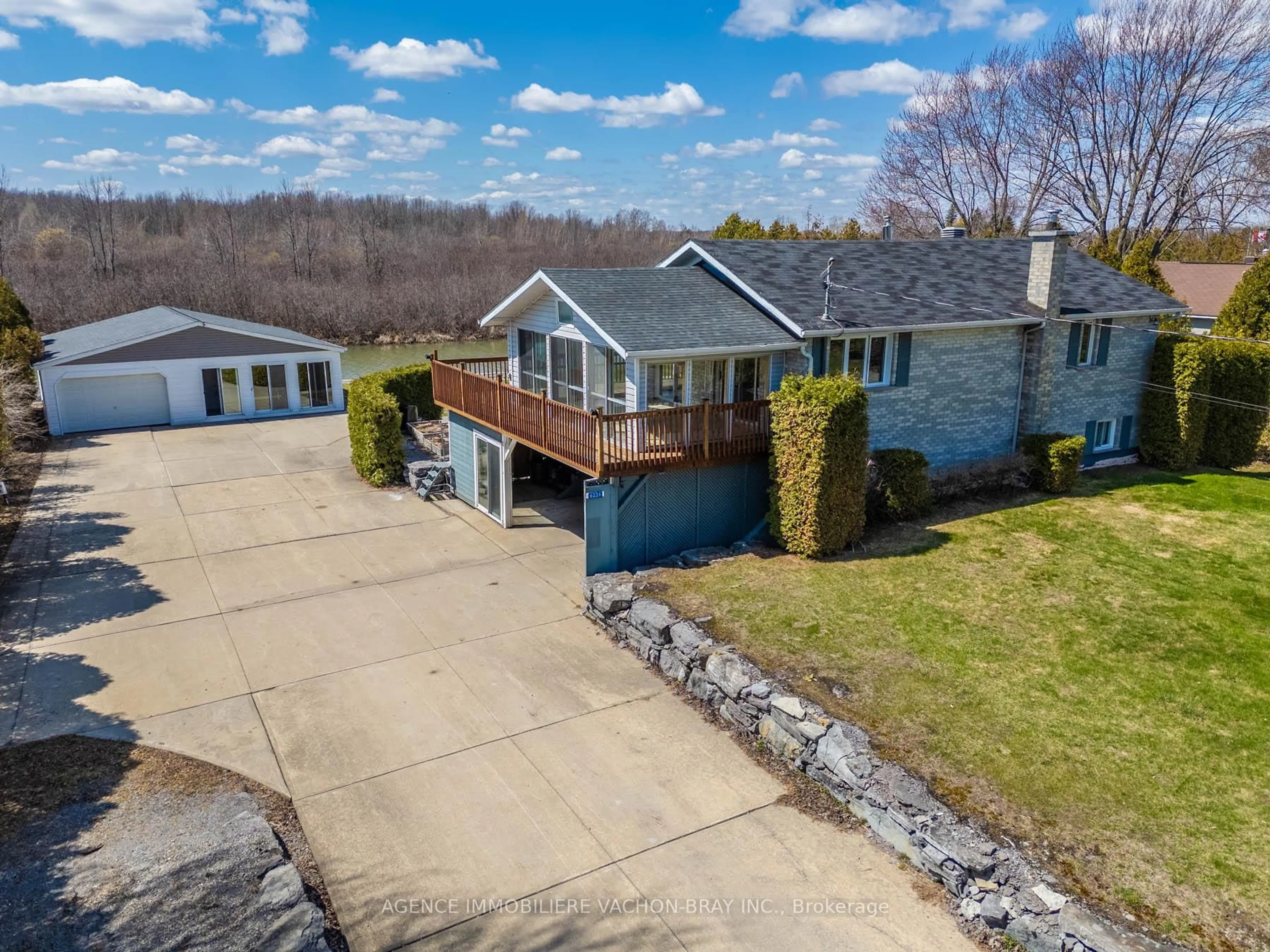 A pic from outside/outdoor area/front of a property/back of a property/a pic from drone, water/lake/river/ocean view for 6224 164th Ave, South Glengarry Ontario K0C 1E0