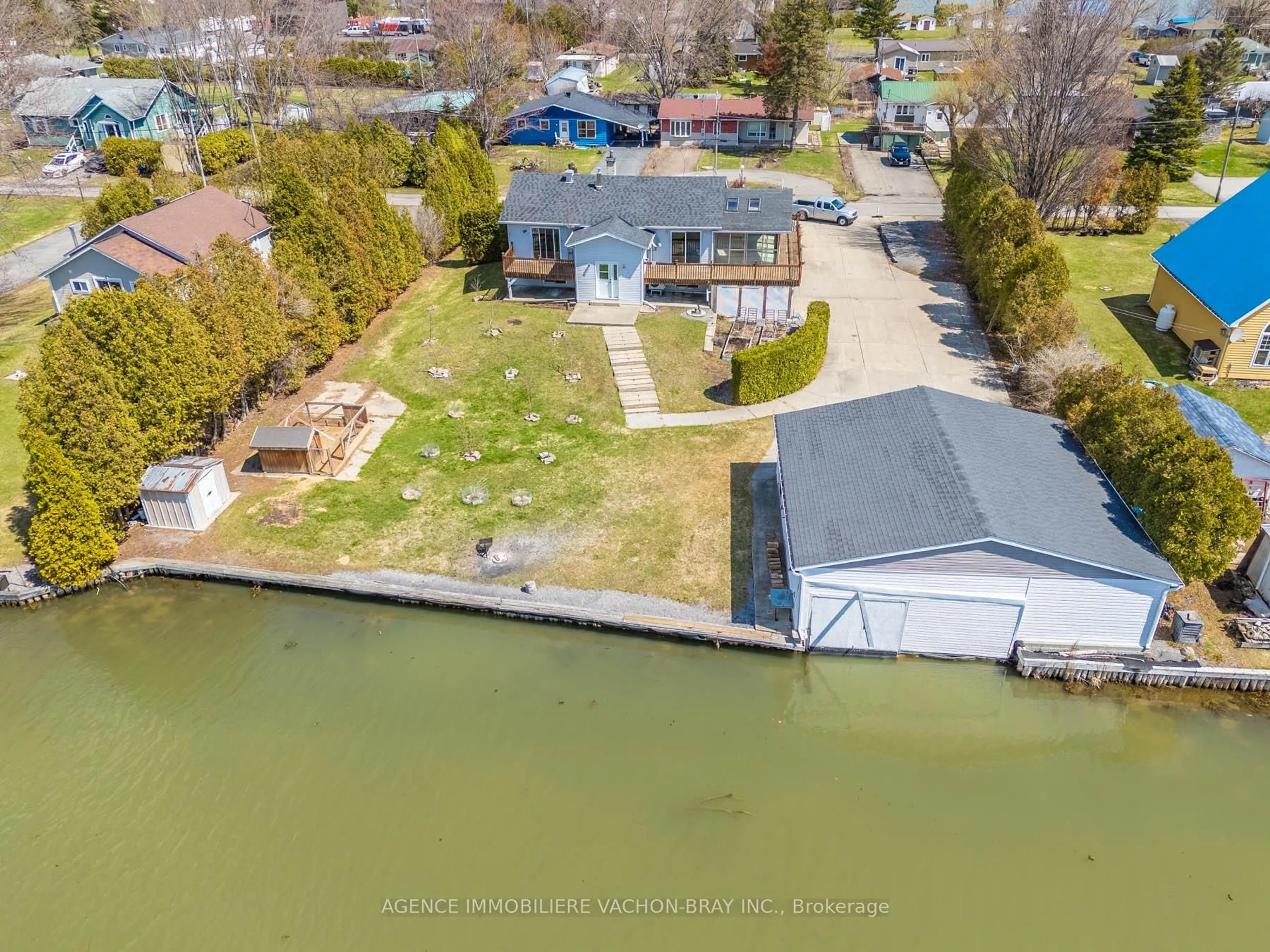 A pic from outside/outdoor area/front of a property/back of a property/a pic from drone, water/lake/river/ocean view for 6224 164th Ave, South Glengarry Ontario K0C 1E0
