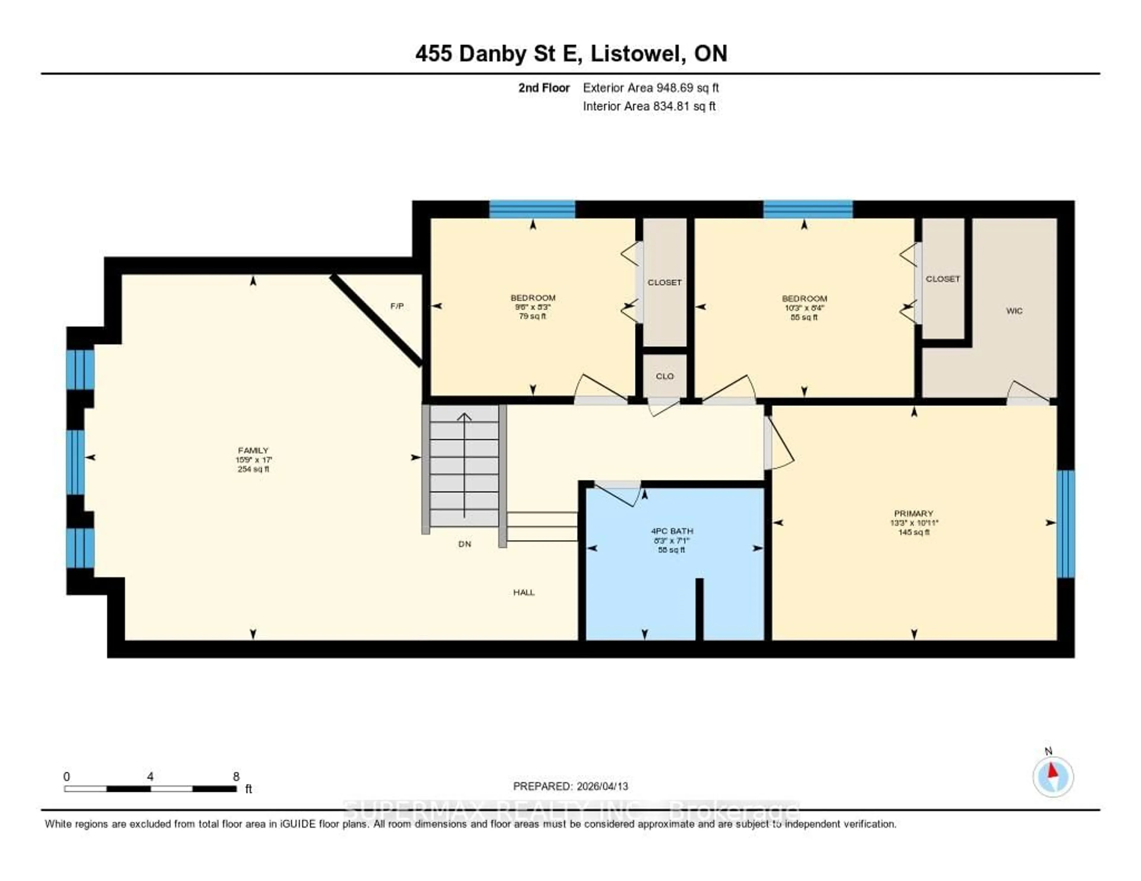 Floor plan for 455 Danby St, North Perth Ontario N4W 0A5