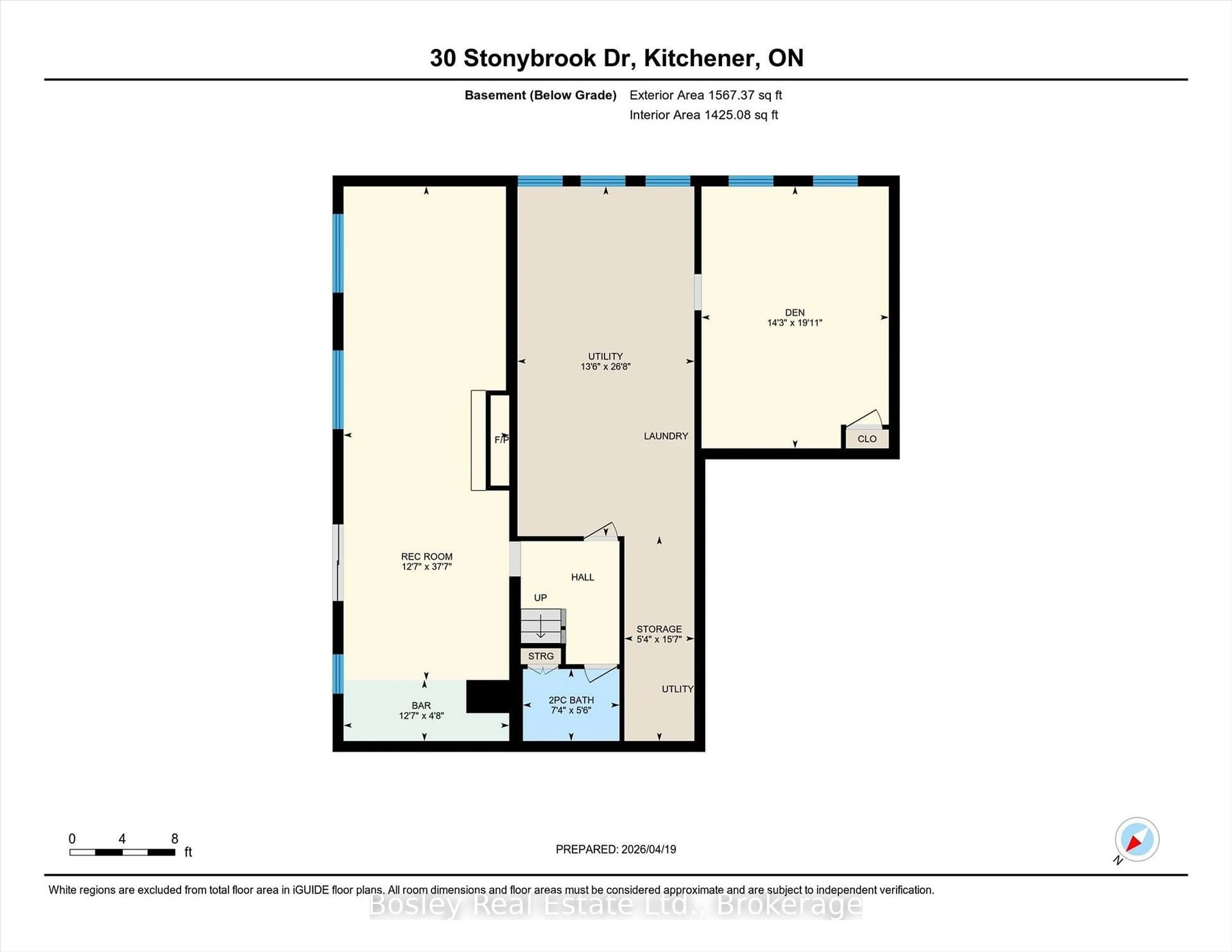 Floor plan for 30 STONYBROOK Dr, Kitchener Ontario N2M 4L5