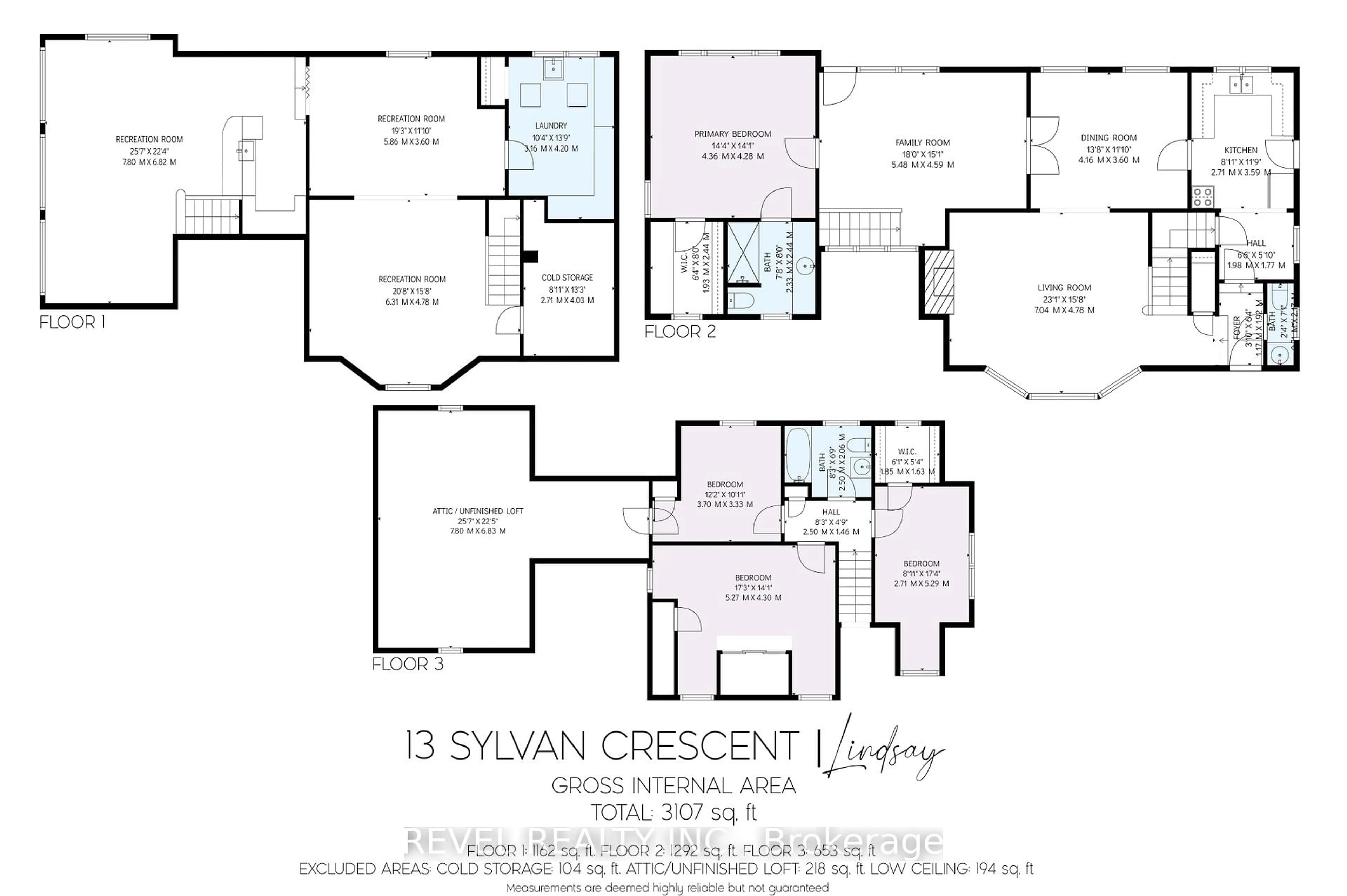 Floor plan for 13 Sylvan Cres, Kawartha Lakes Ontario K9V 2W4