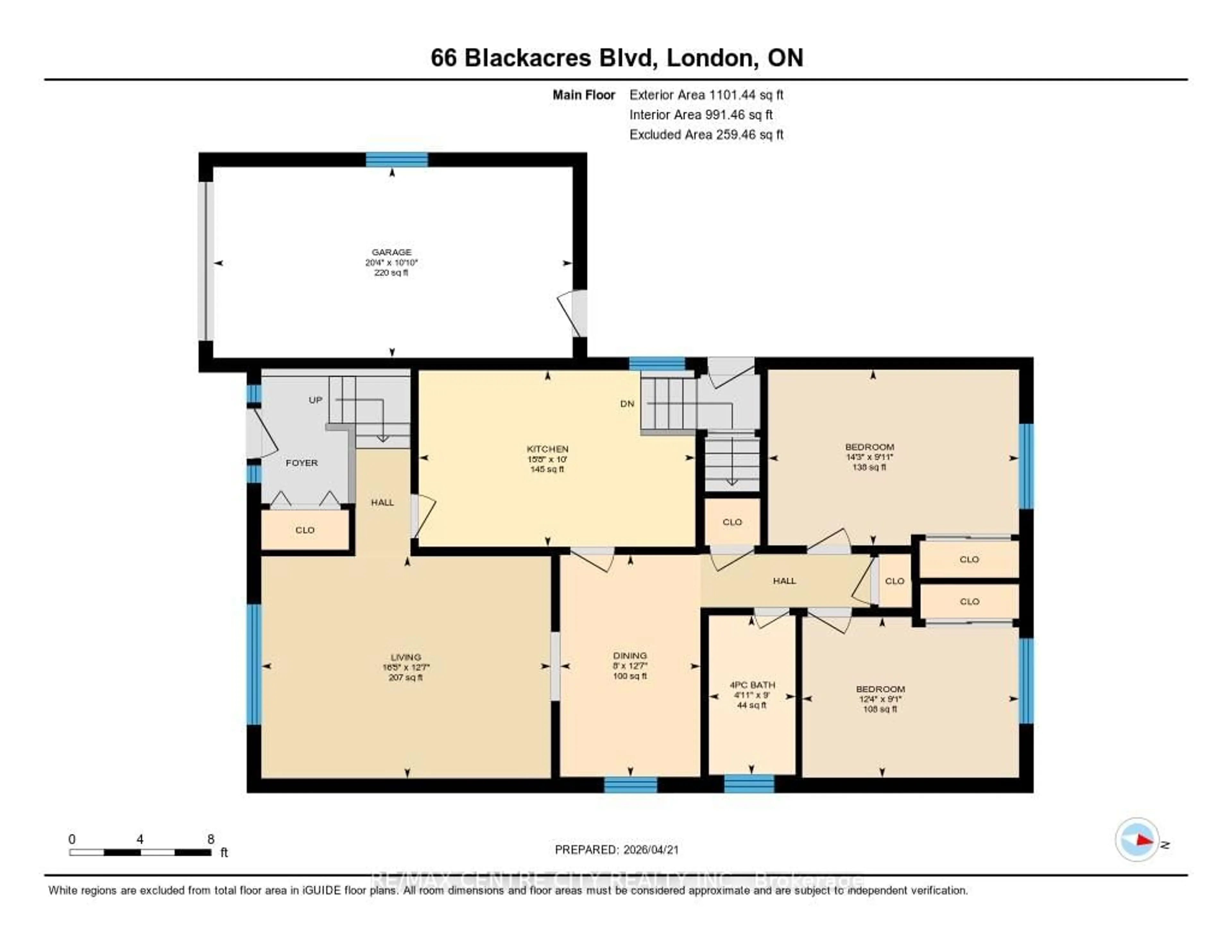 Floor plan for 66 Blackacres Blvd, London North Ontario N6G 2G6