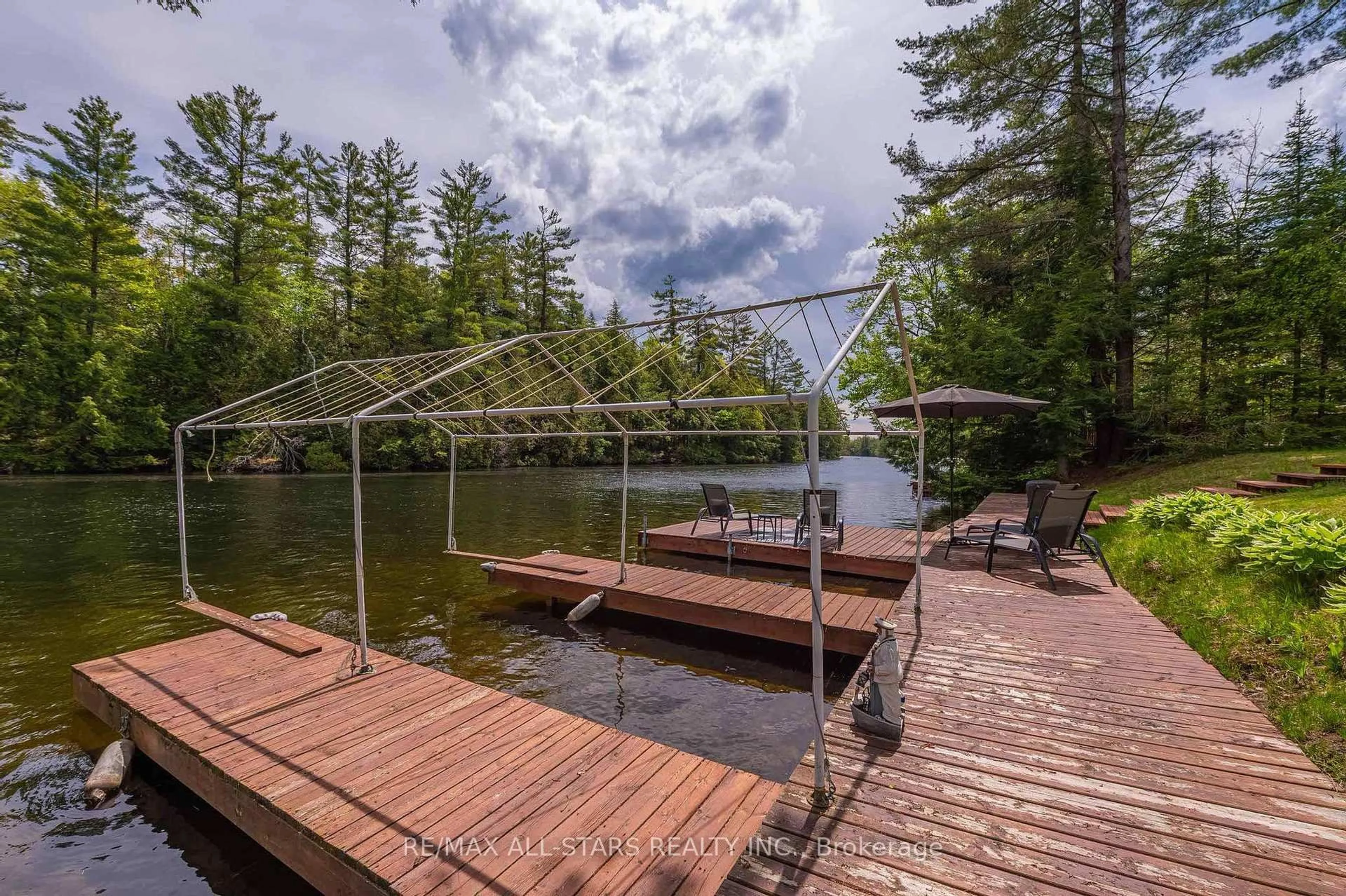 Patio, water/lake/river/ocean view for 24 Relax Ave, Kawartha Lakes Ontario K0M 2L0