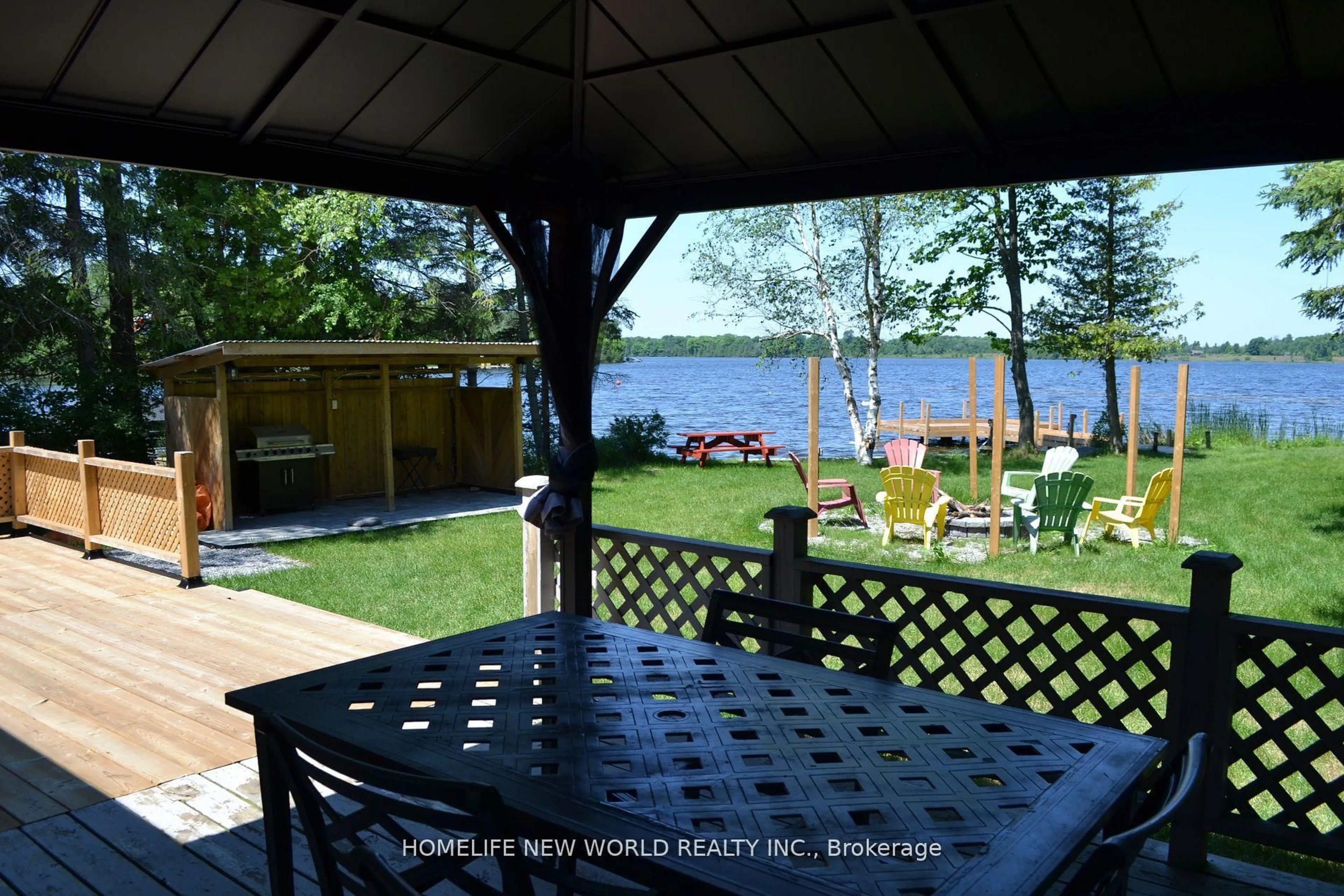 Patio, water/lake/river/ocean view for 1391 Portage Rd, Kawartha Lakes Ontario K0M 2B0