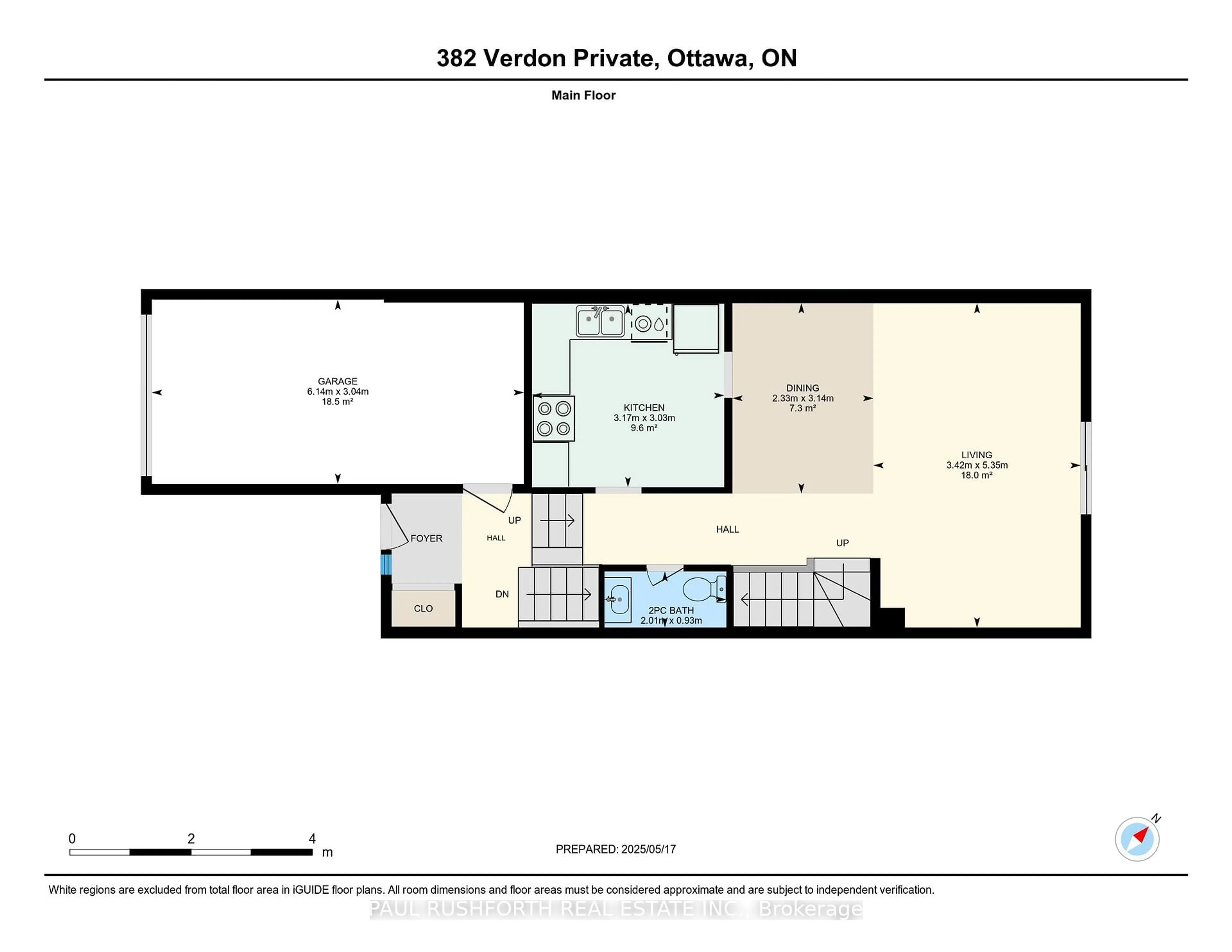 Floor plan for 382 Verdon Private, Ottawa Ontario K1T 3A3