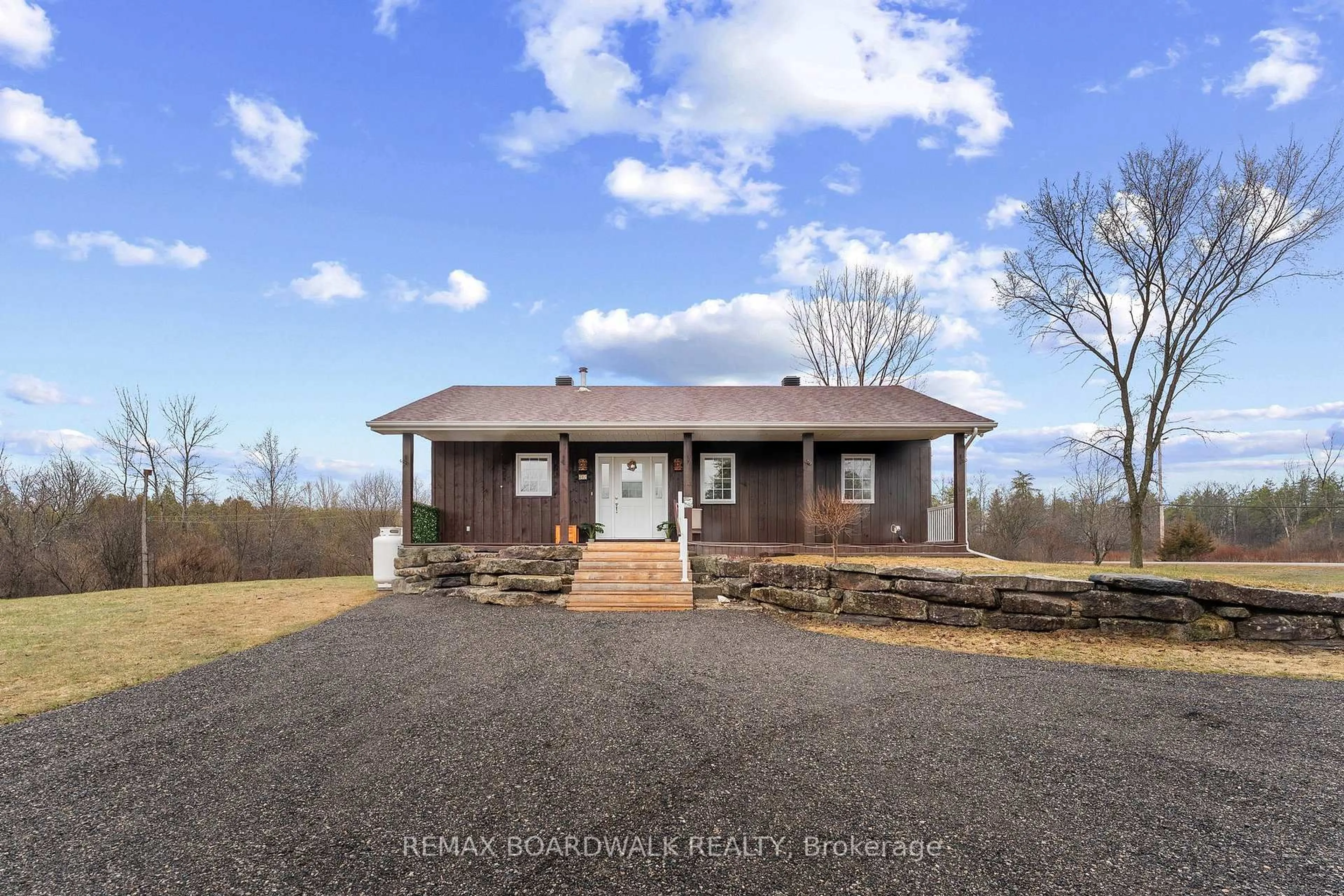 A pic from outside/outdoor area/front of a property/back of a property/a pic from drone, water/lake/river/ocean view for 51 Blanchards Hill Rd, Rideau Lakes Ontario K0G 1L0