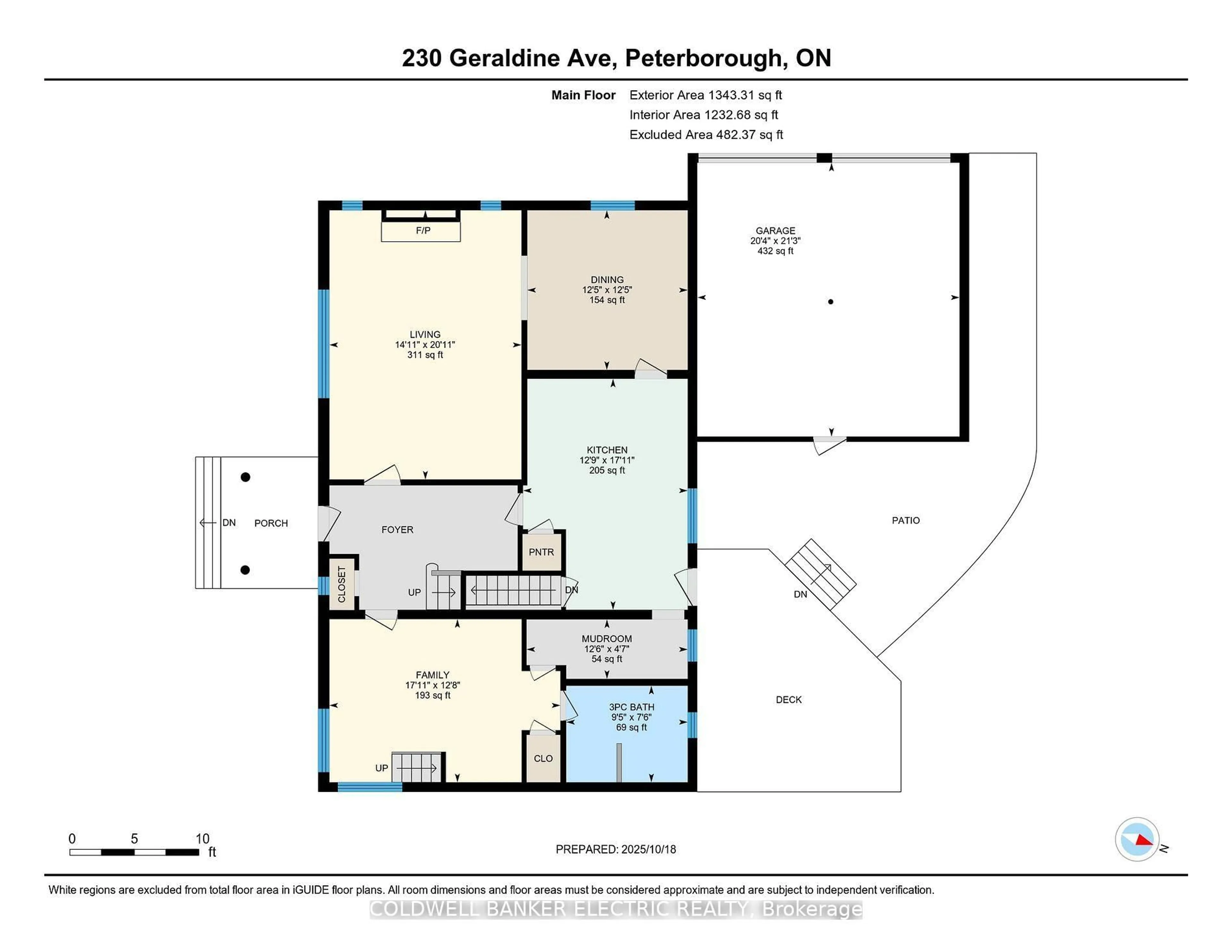 Floor plan for 230 Geraldine Ave, Peterborough Ontario K9H 4T9