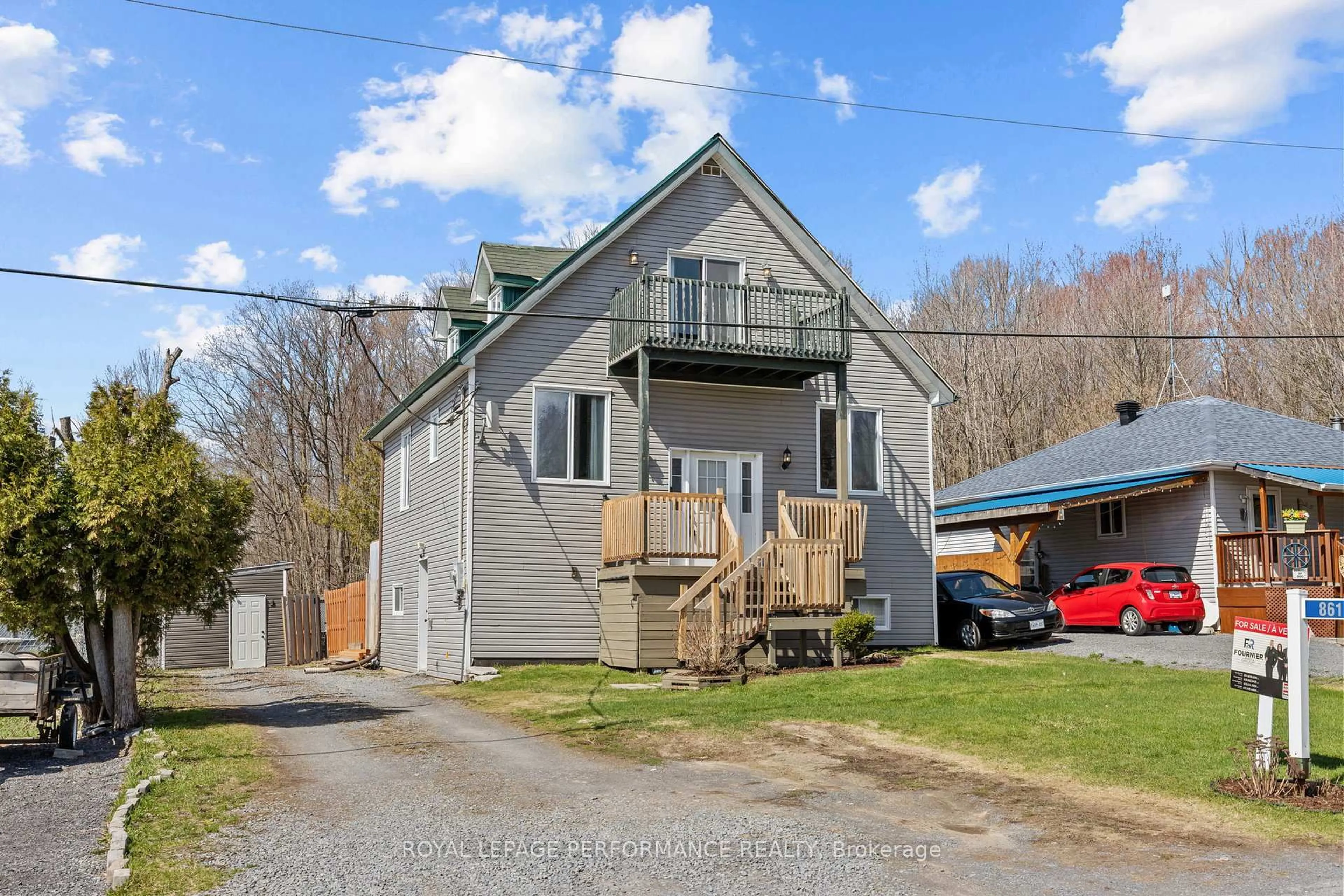 A pic from outside/outdoor area/front of a property/back of a property/a pic from drone, street for 861 Louis Ernest Rd, The Nation Ontario K0A 1M0