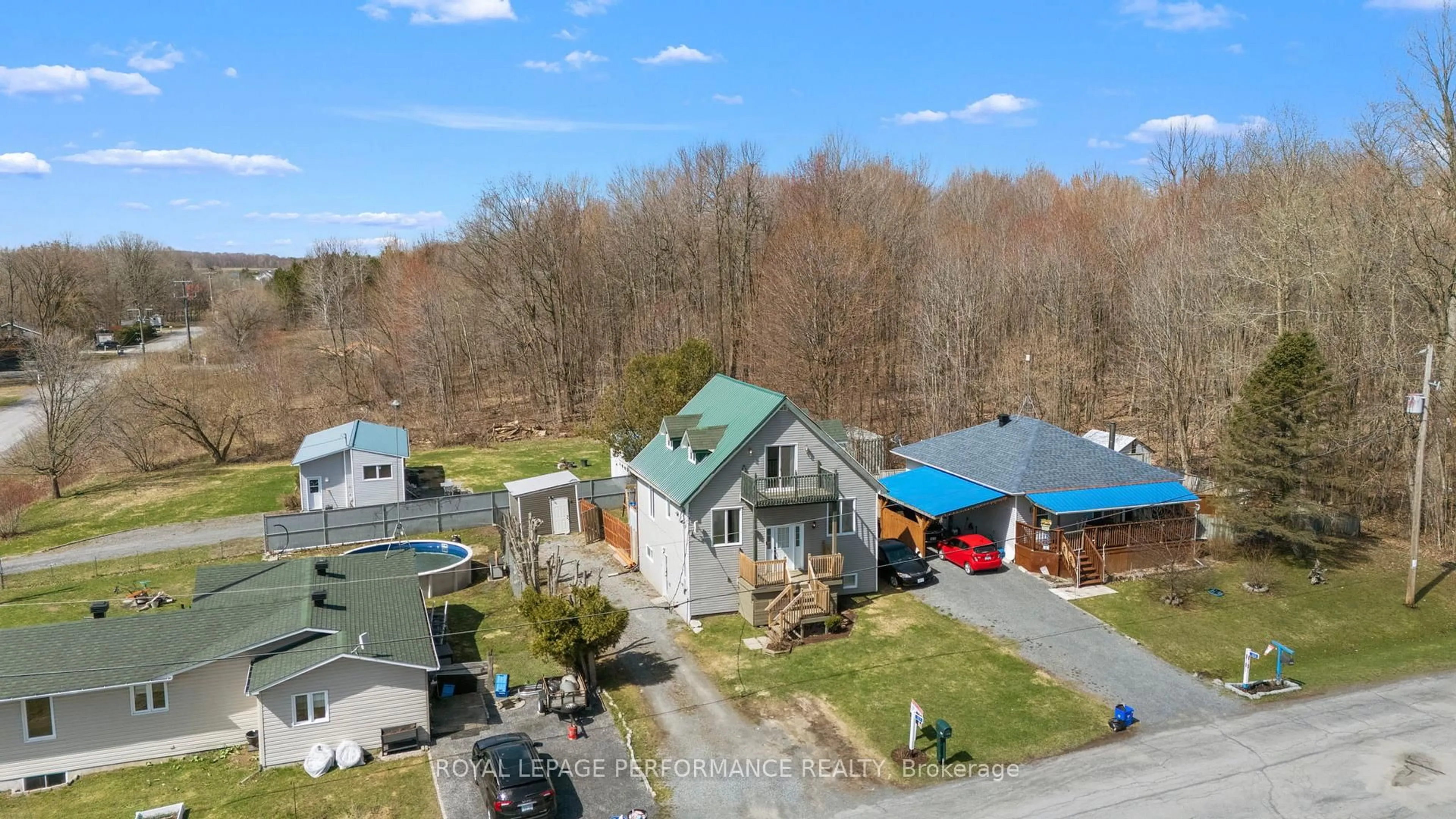 A pic from outside/outdoor area/front of a property/back of a property/a pic from drone, street for 861 Louis Ernest Rd, The Nation Ontario K0A 1M0